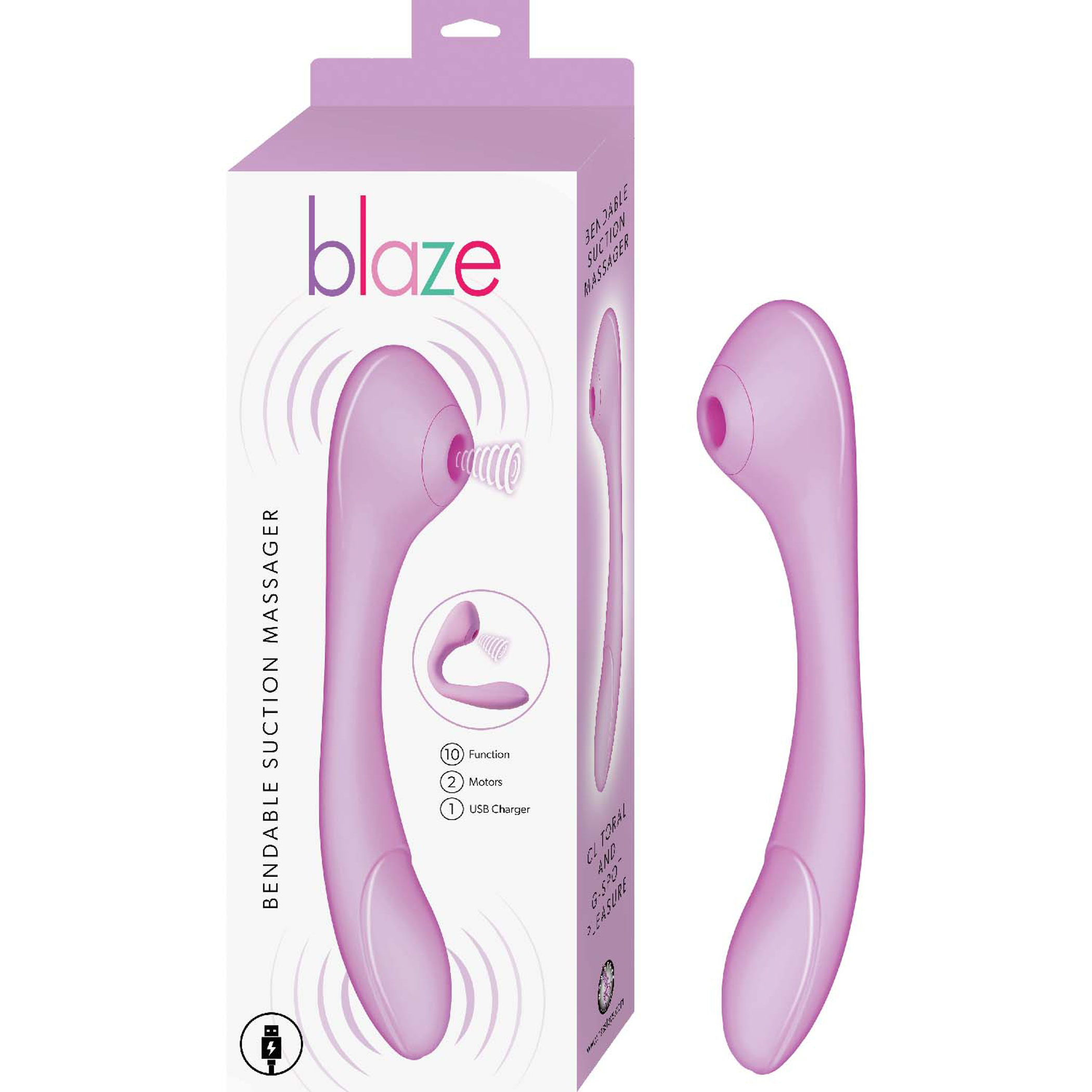 Nasstoys Blaze Bendable Suction Massager – Lavender