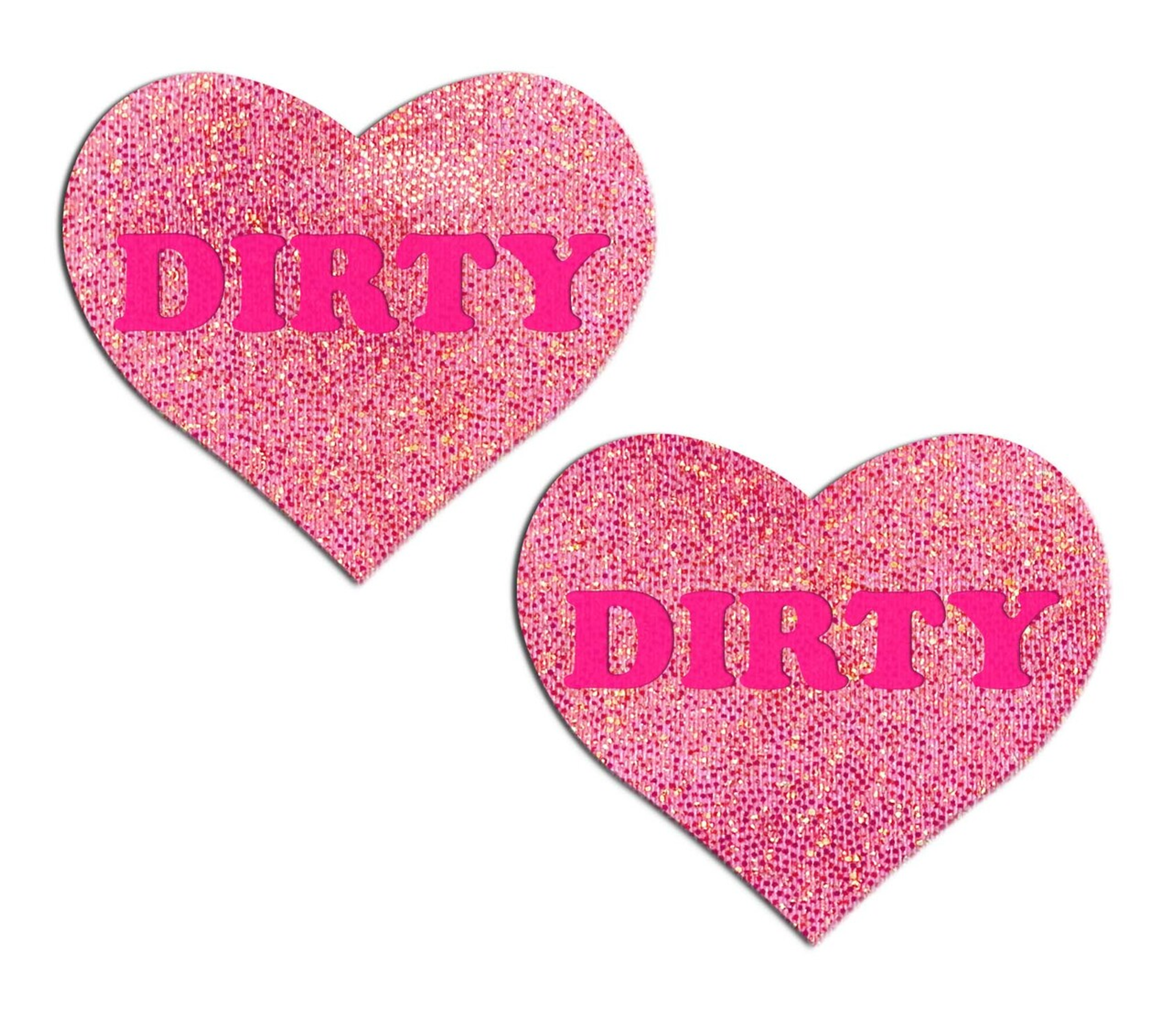 Pastease Love Dirty Heart Pink Nipple Pasties