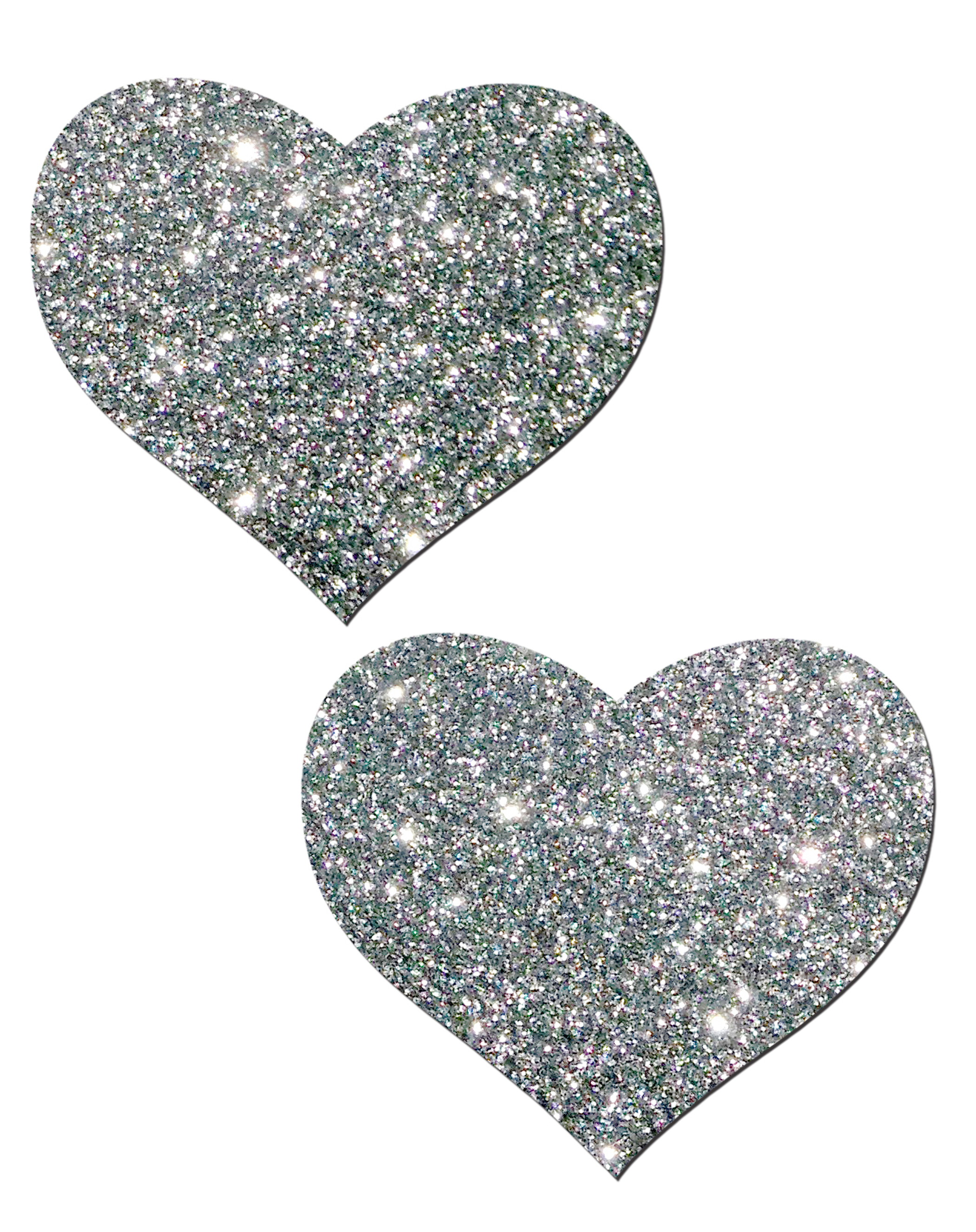 Pastease Hearts Silver Glitter Pasties