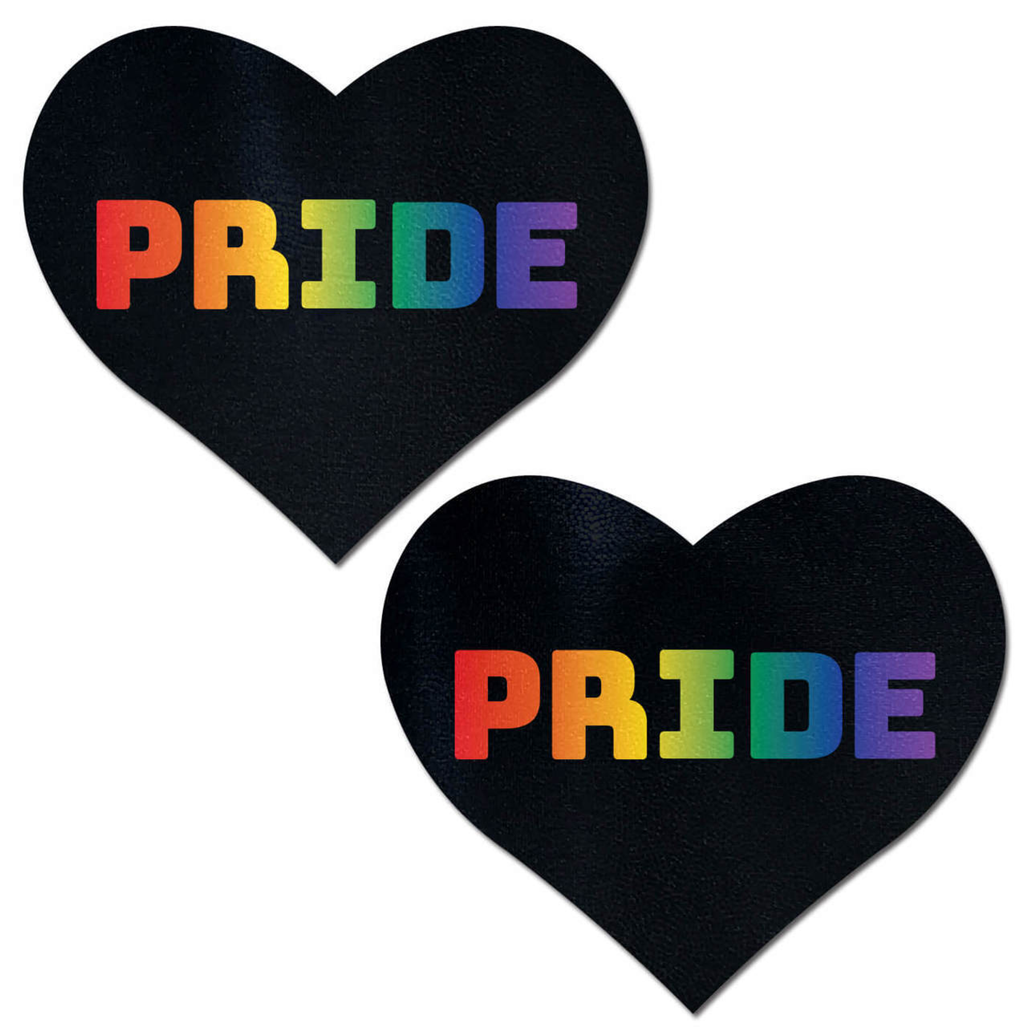 Pastease Rainbow Pride Heart Pasties – Black Heart Design