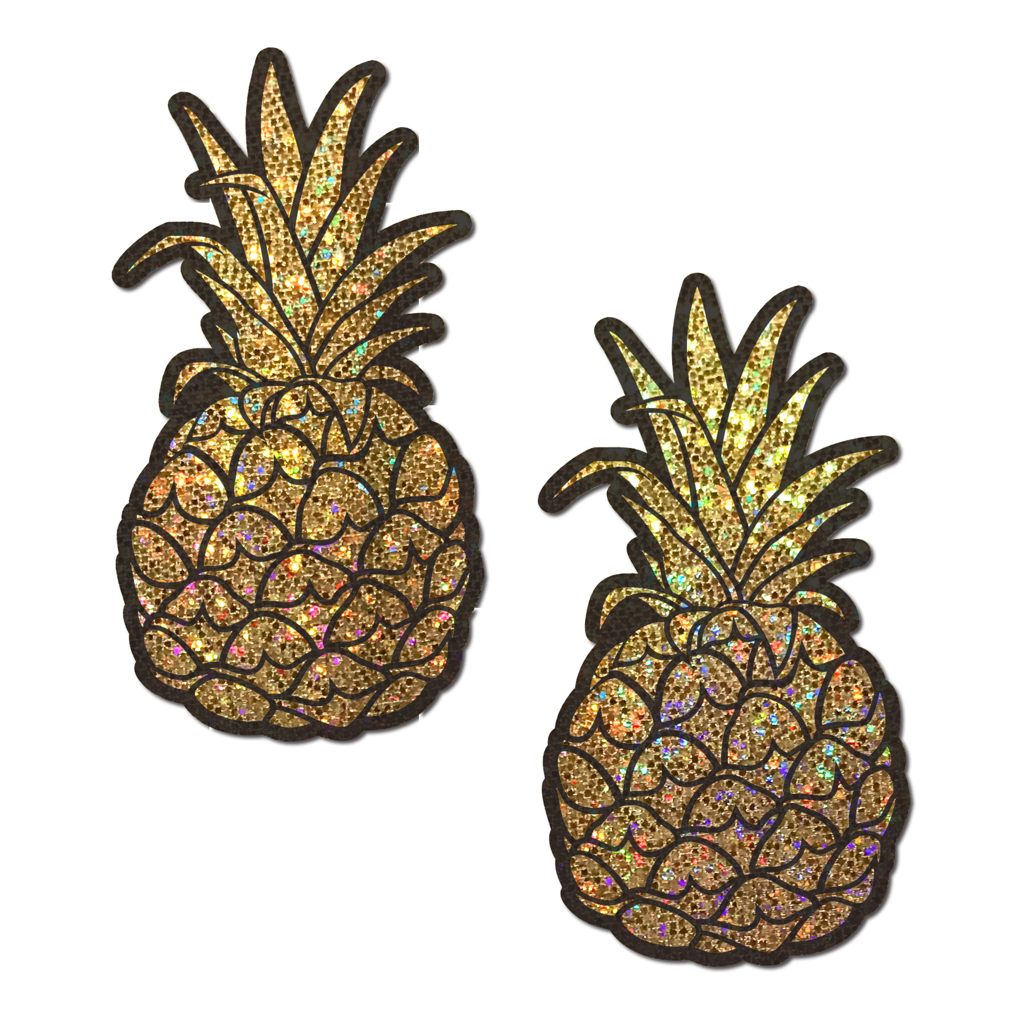 Pastease Glitter Pineapple Nipple Pasties | Gold Sparkle