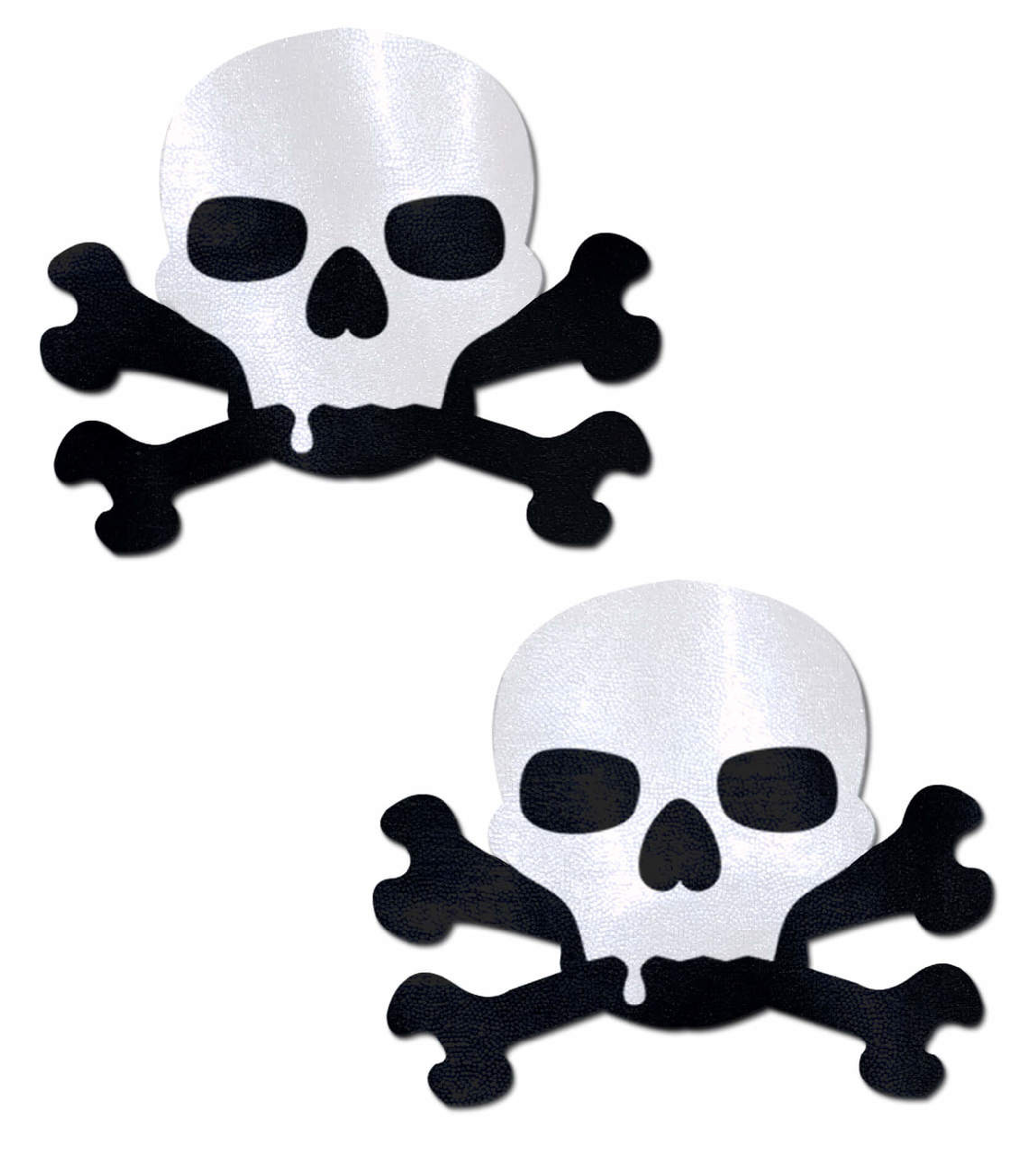 Pastease Sullen Skull Black & White Pasties