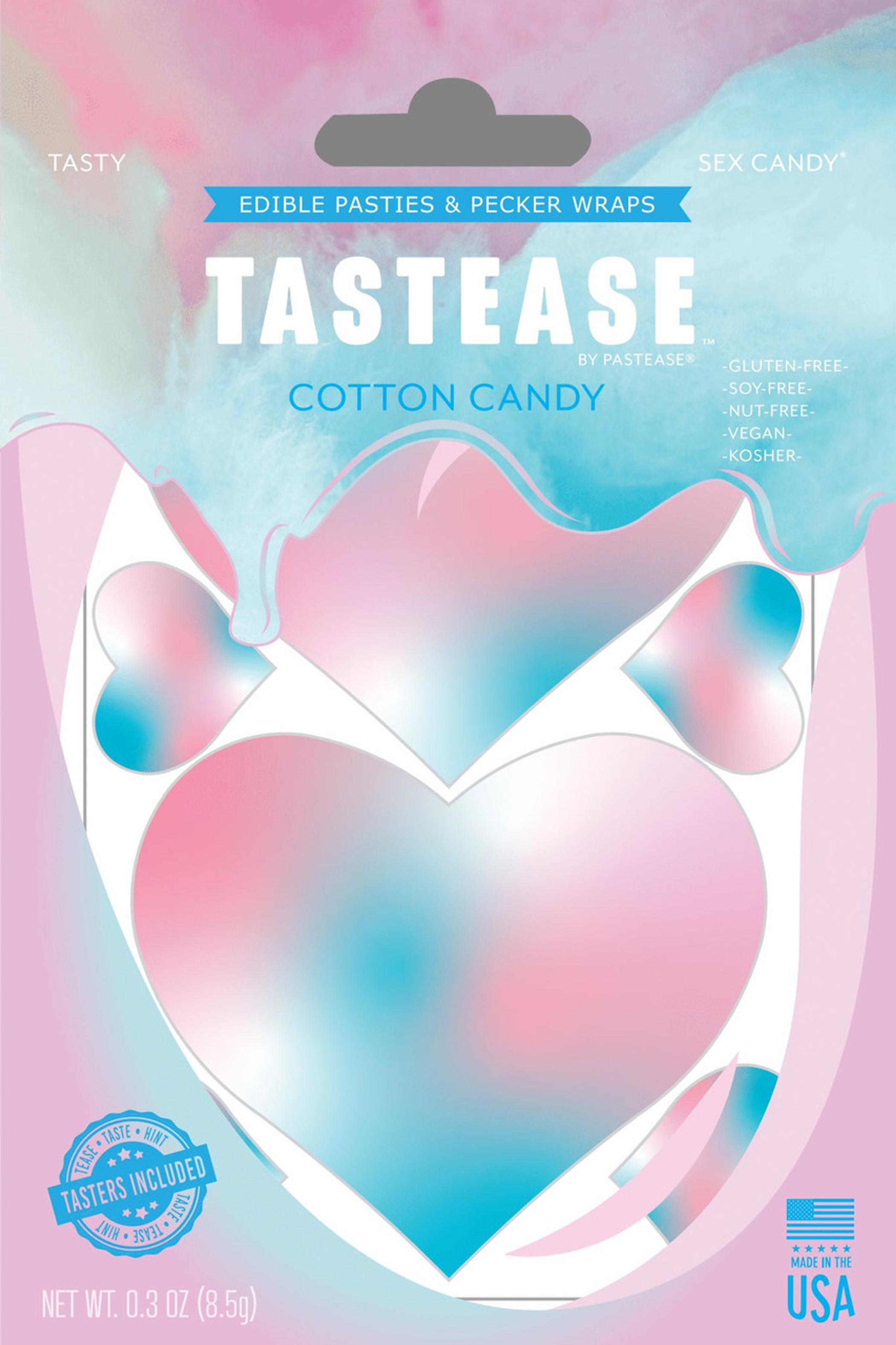 Cotton Candy Edible Nipple Pasties & Pecker Wraps