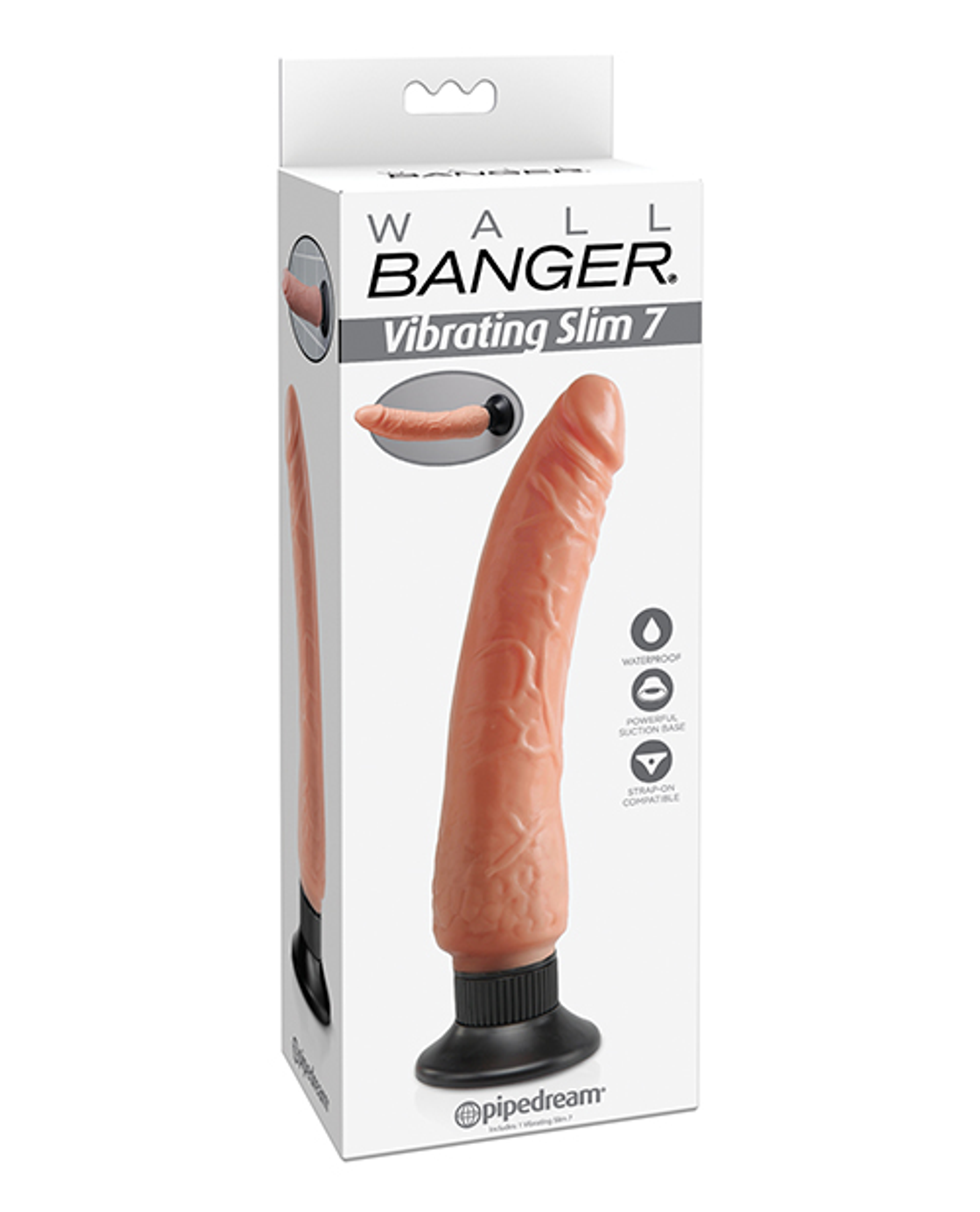 Wall Bangers Flesh Waterproof Suction-Cup Dildo