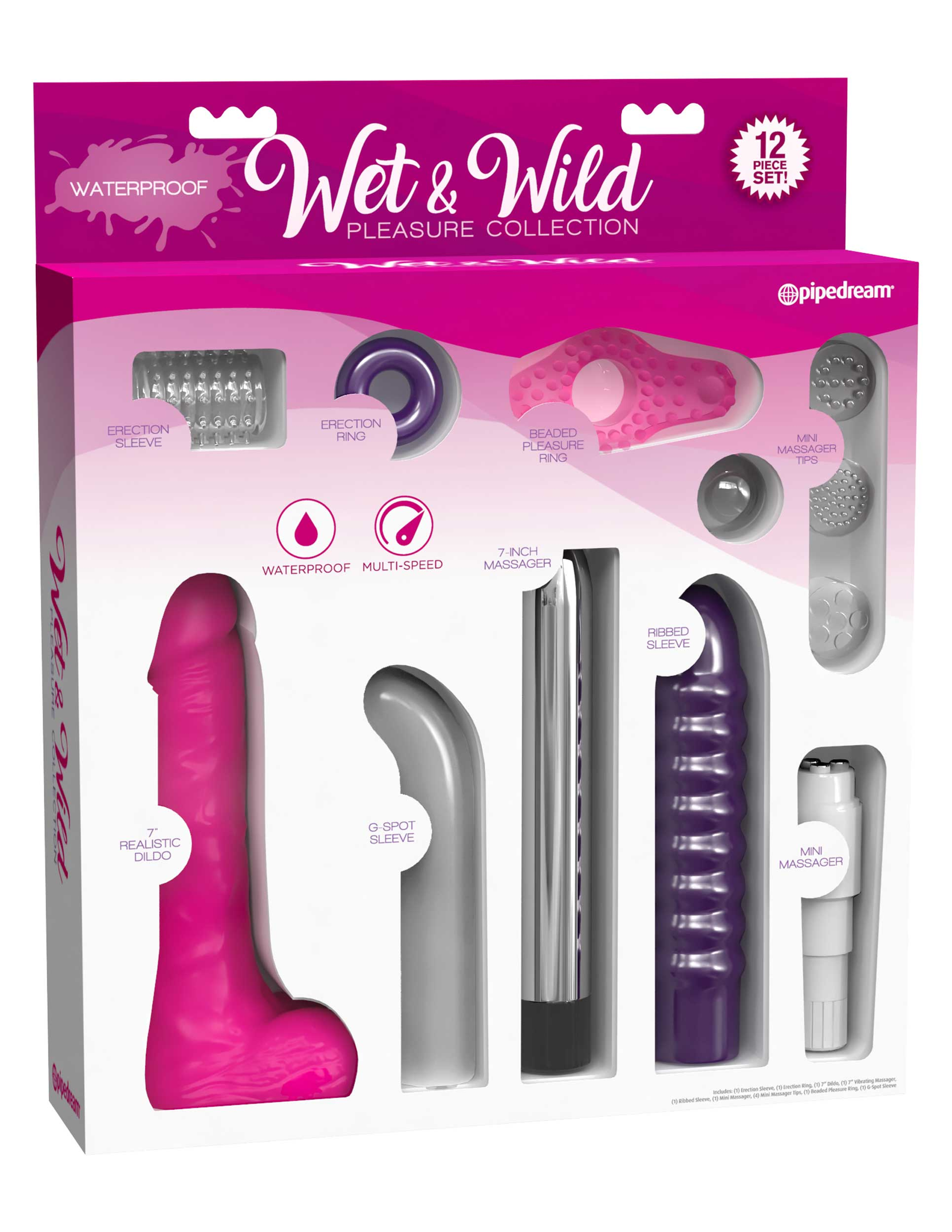 Pipedream Wet & Wild Pleasure Collection | Waterproof Kit