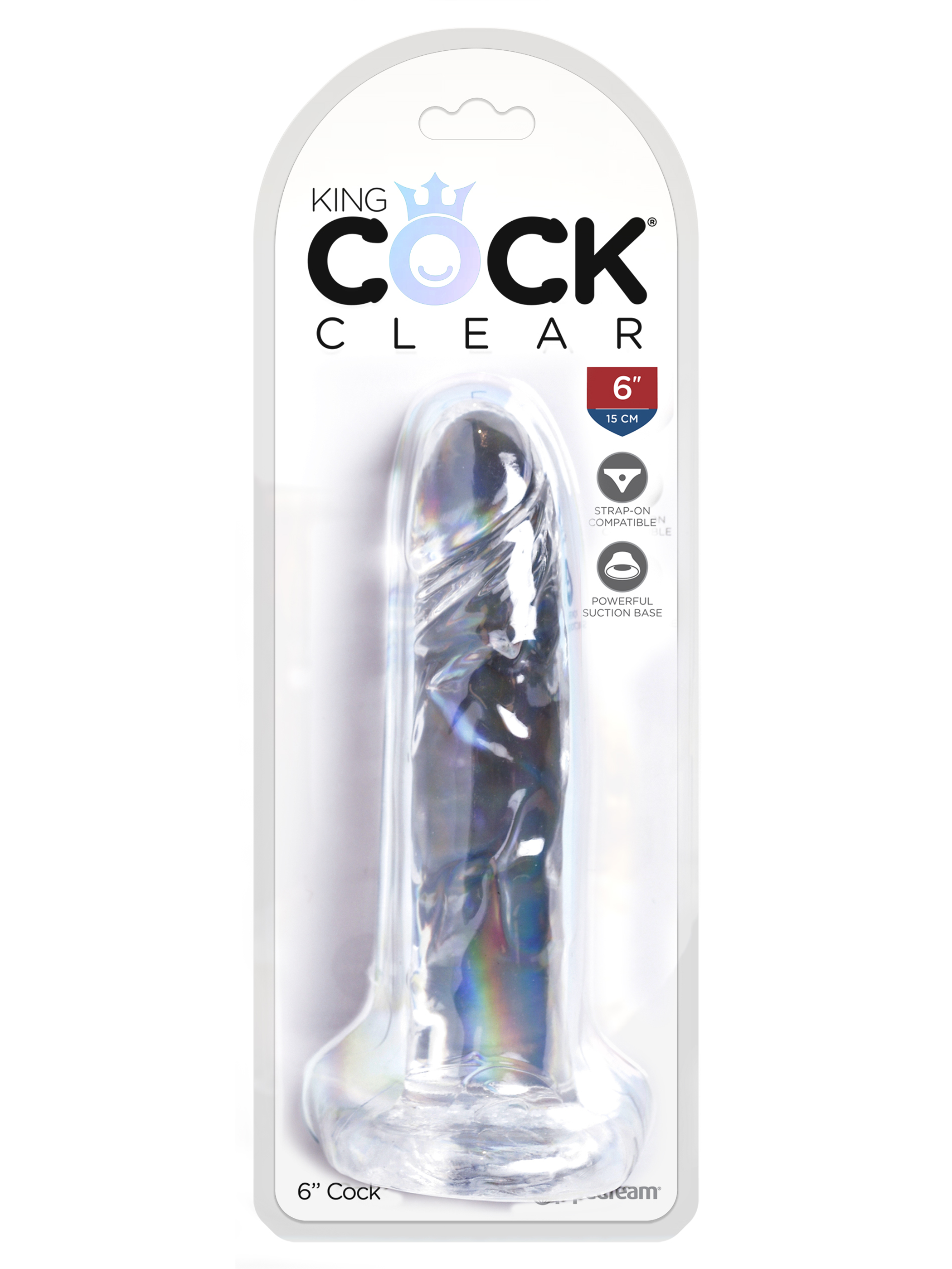 King Cock Clear 6-Inch Dildo Without Balls