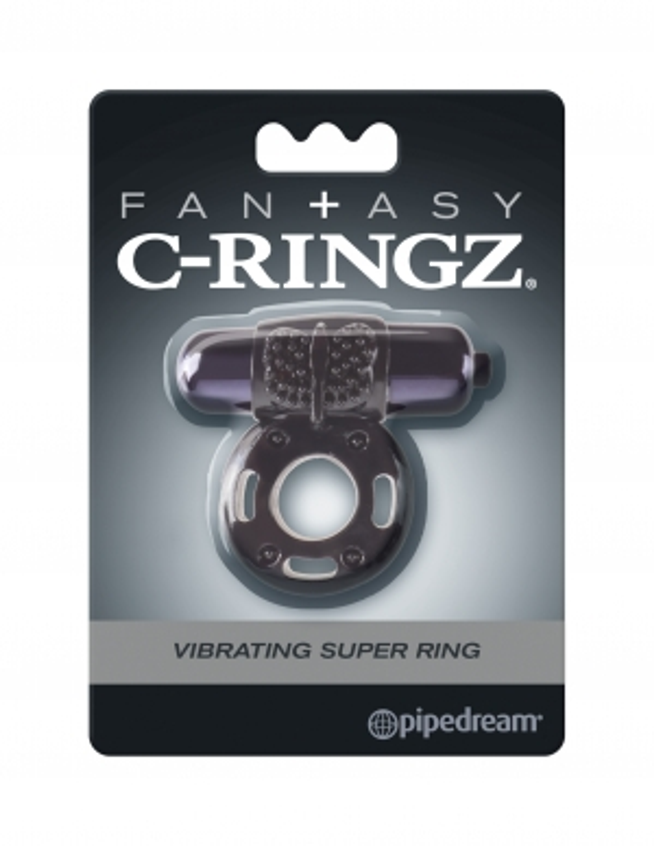 Fantasy C-Ringz Vibrating Super Ring - Black Couples Ring