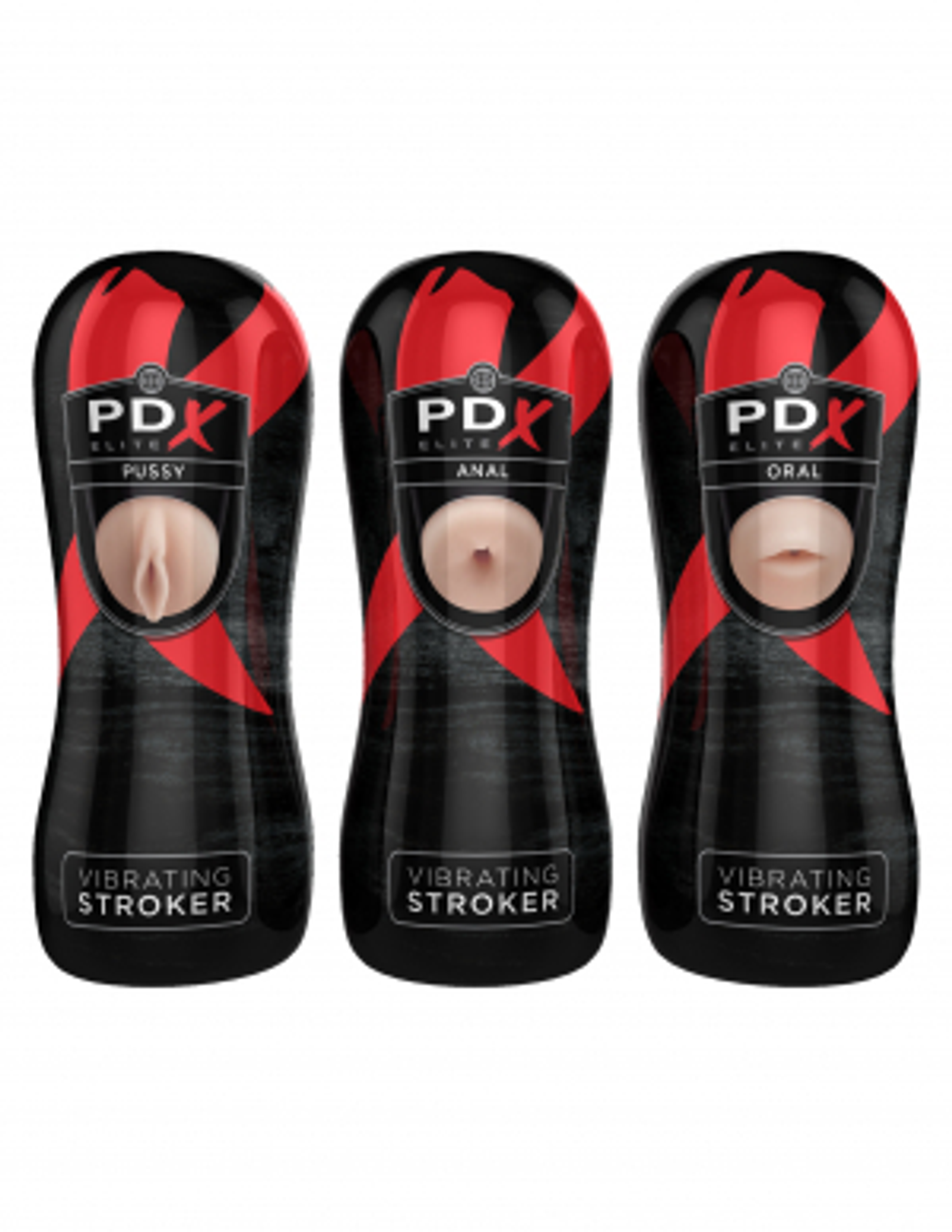PDX Elite Vibrating Strokers — 12-Piece Assortment