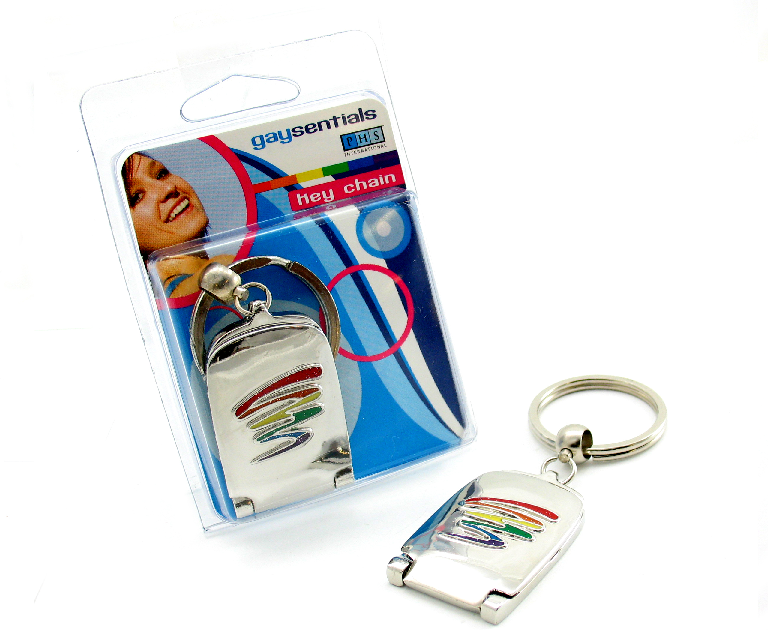 Gaysentials Mirror Key Chain Squiggle – Pocket Mirror Pride Accessory