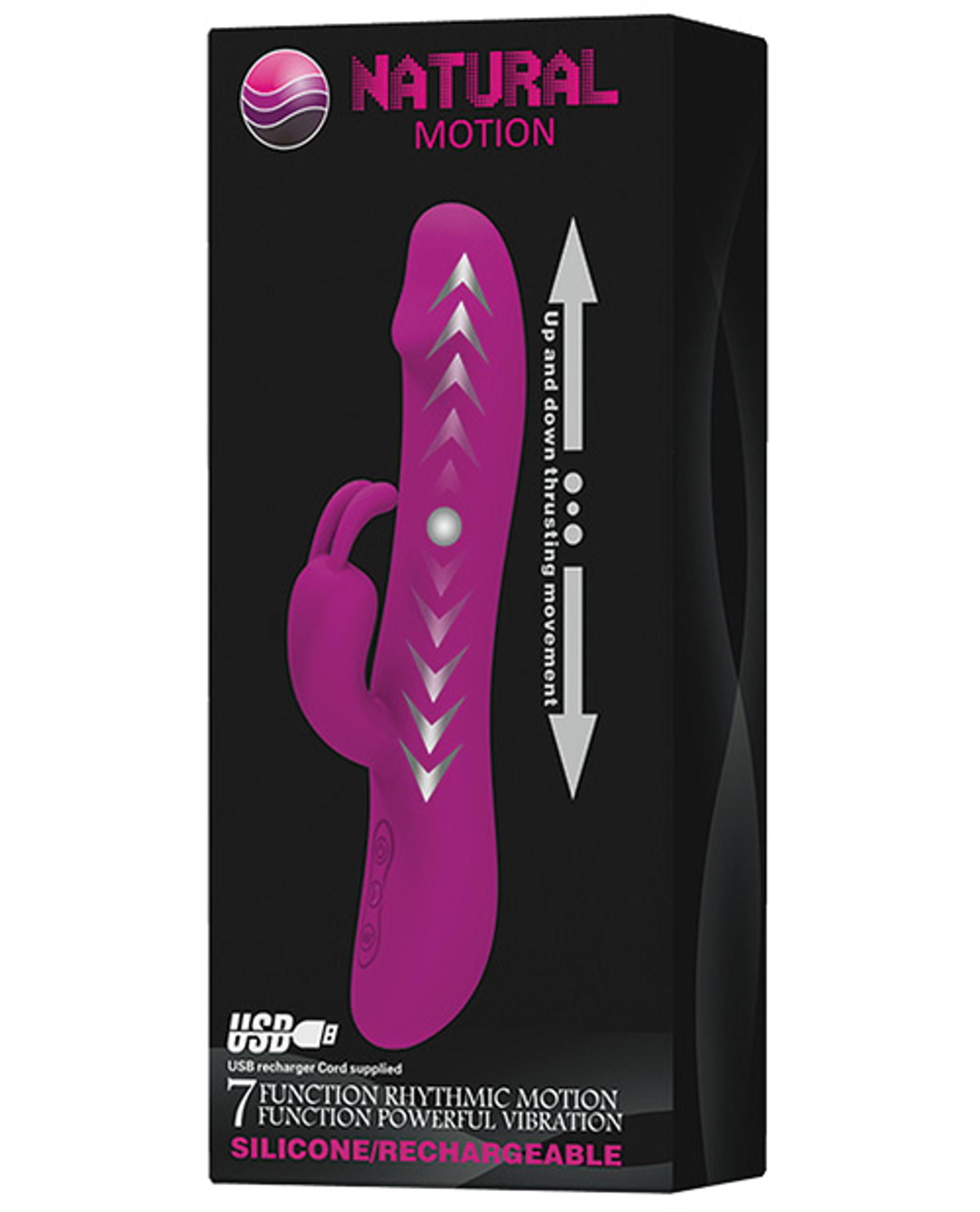 Natural Motion 7-Function Rabbit Vibrator in Purple