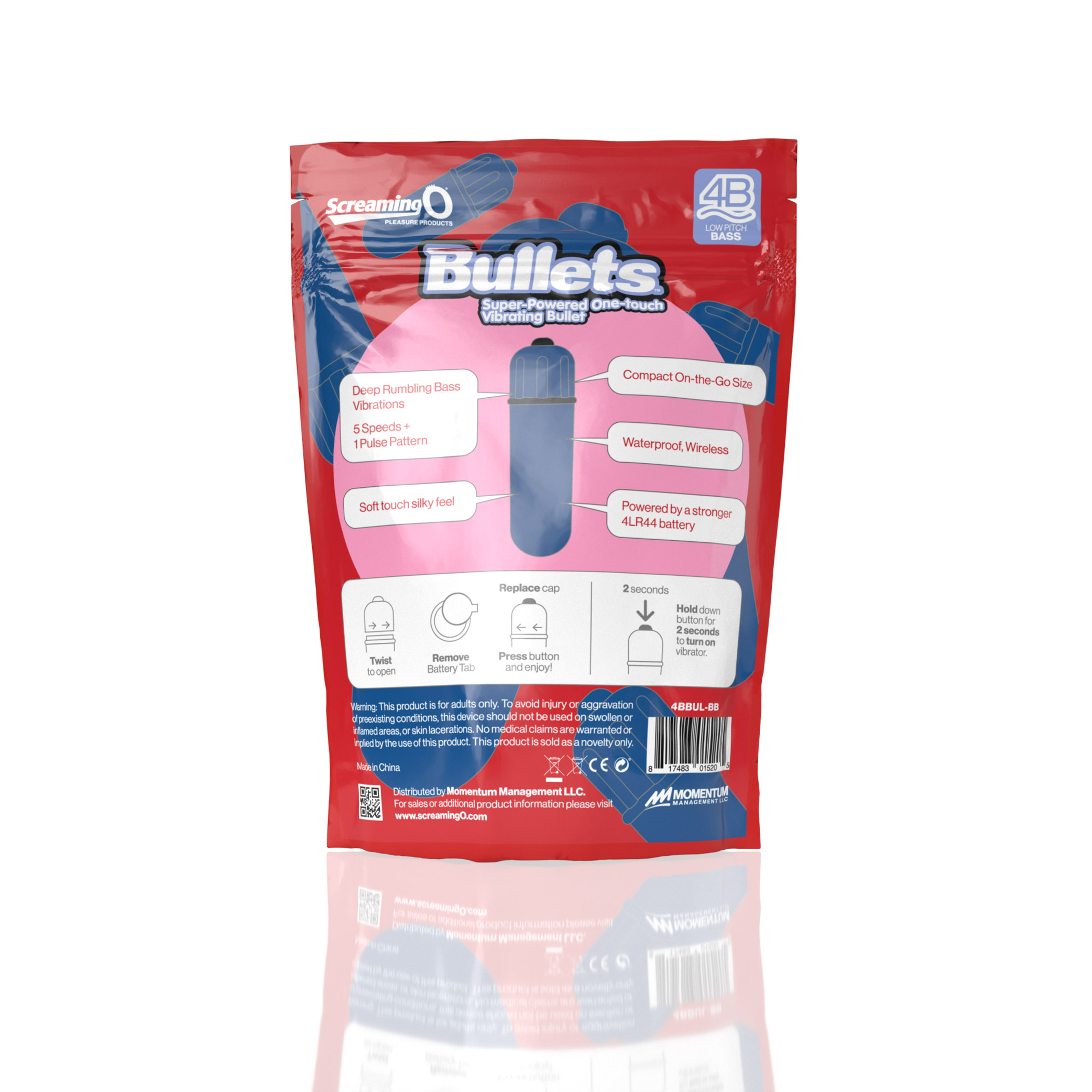 Screaming O 4B Bullet Blueberry (Bass) – Powerful Mini Bullet Vibe