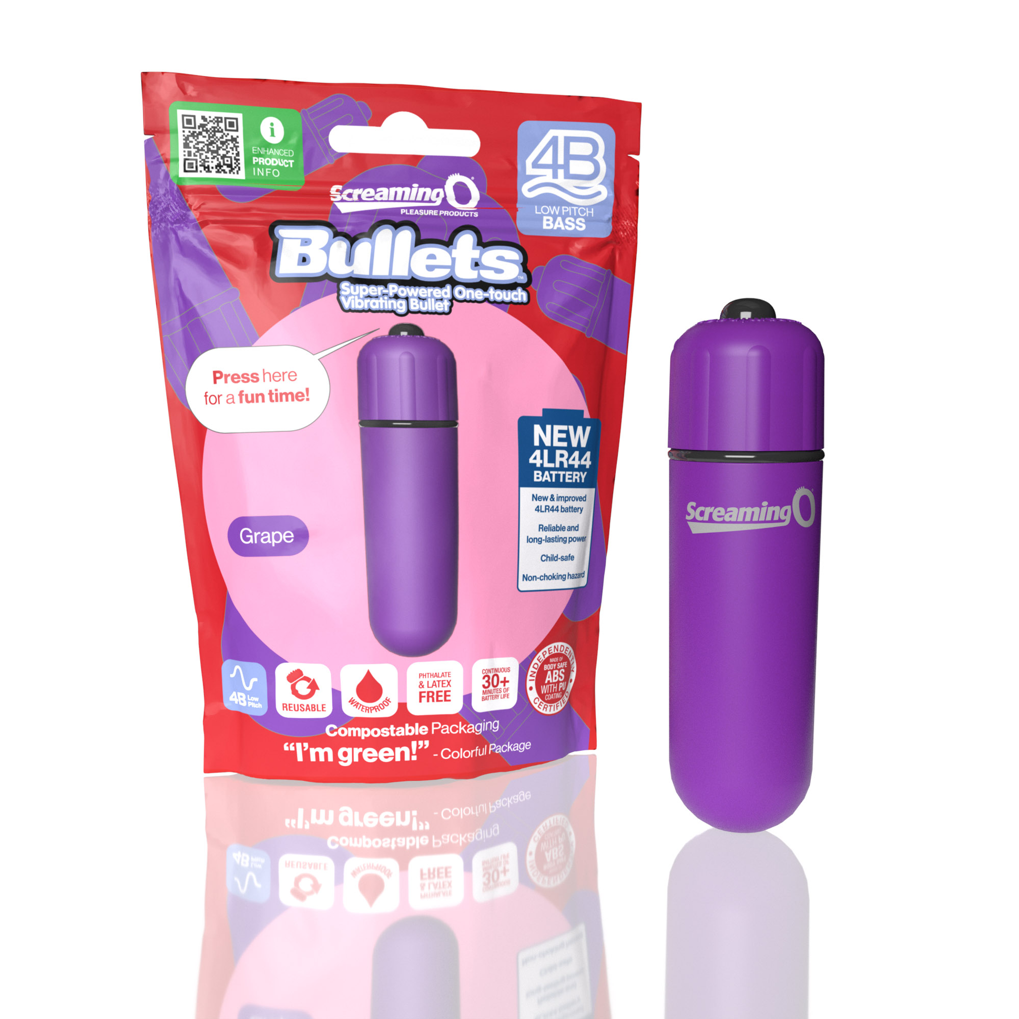 Screaming O 4B Bullet Grape – Pocket-Size Power Buzz