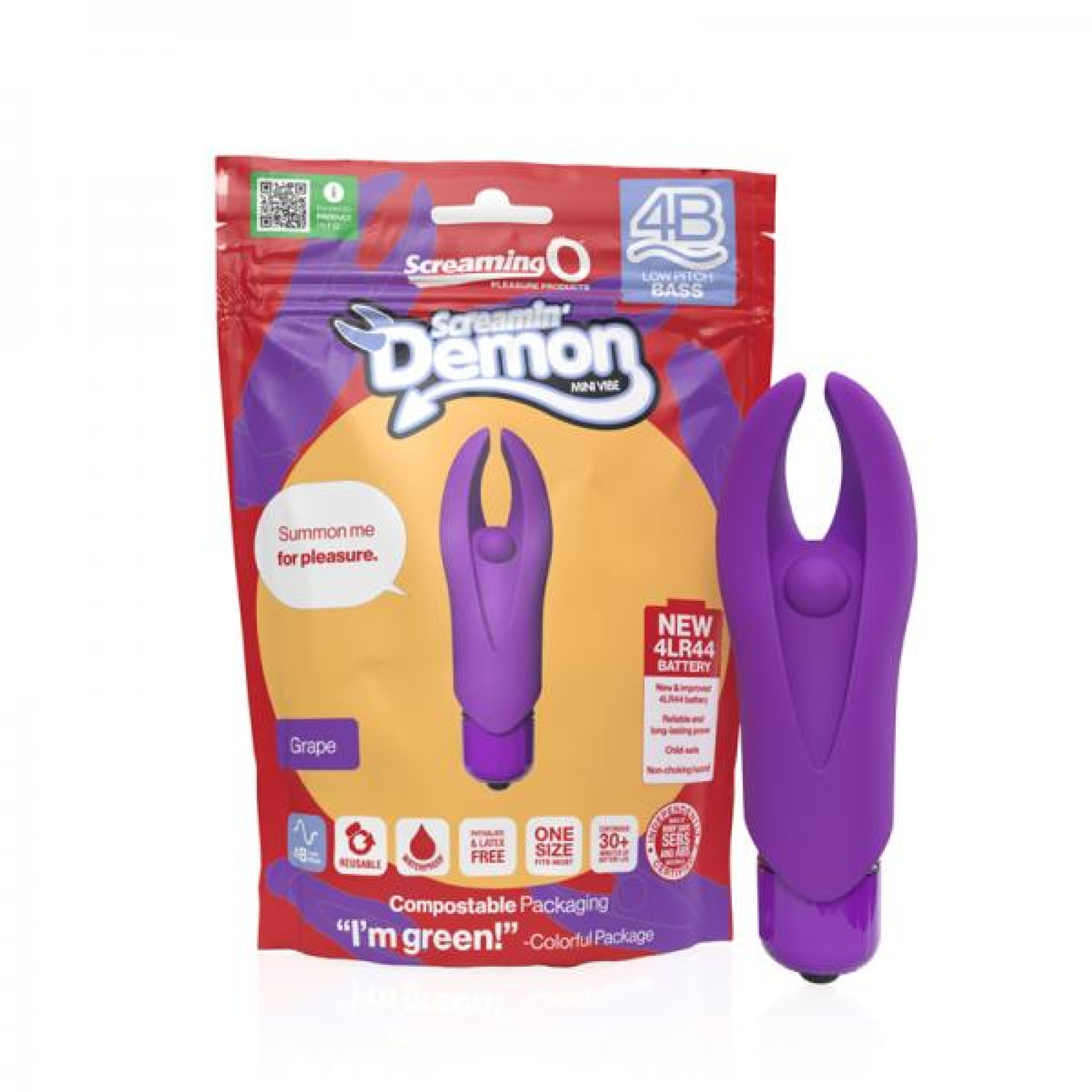 Screaming O 4B Demon Grape (Bass) – Rechargeable Bullet Vibrator by Screaming O