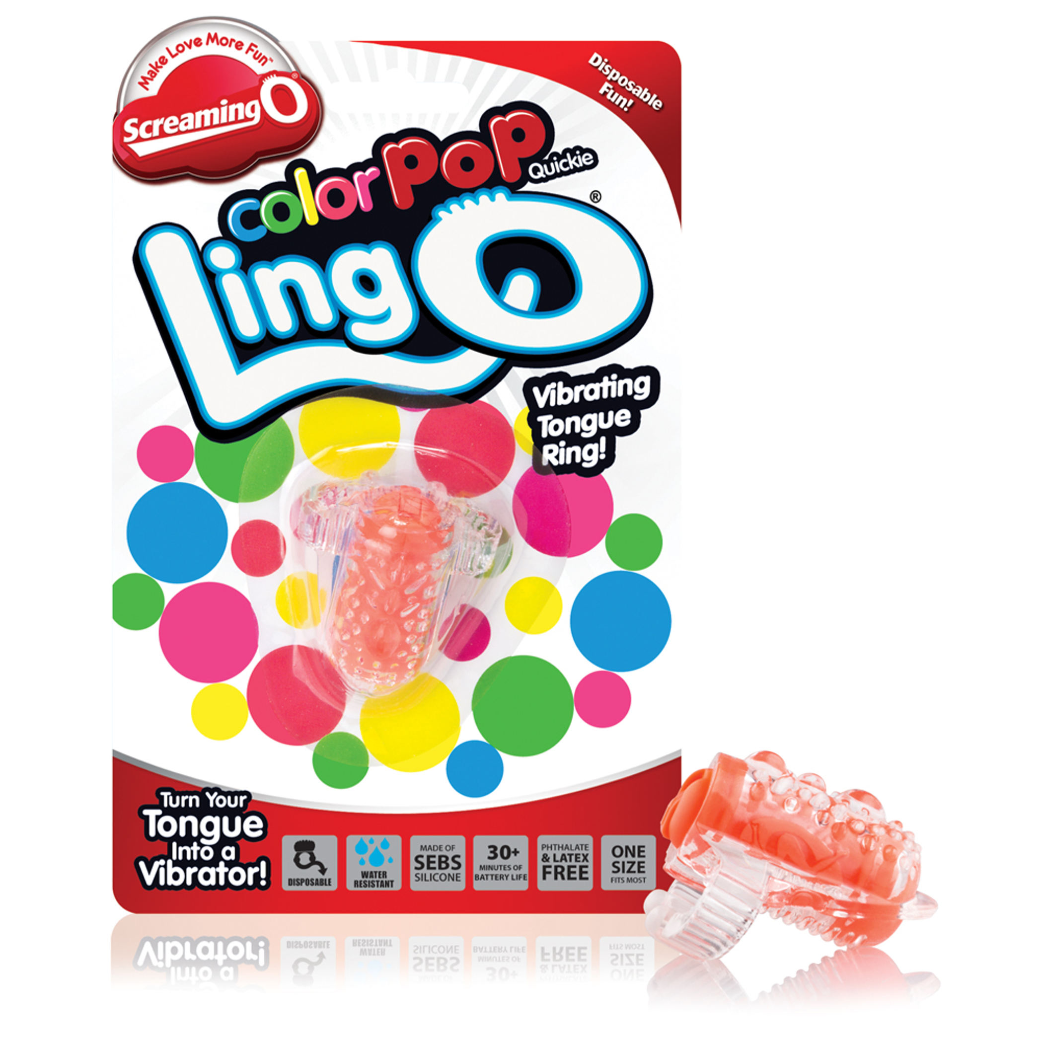 Color Pop Quickie Lingo Couples Vibrator in Orange