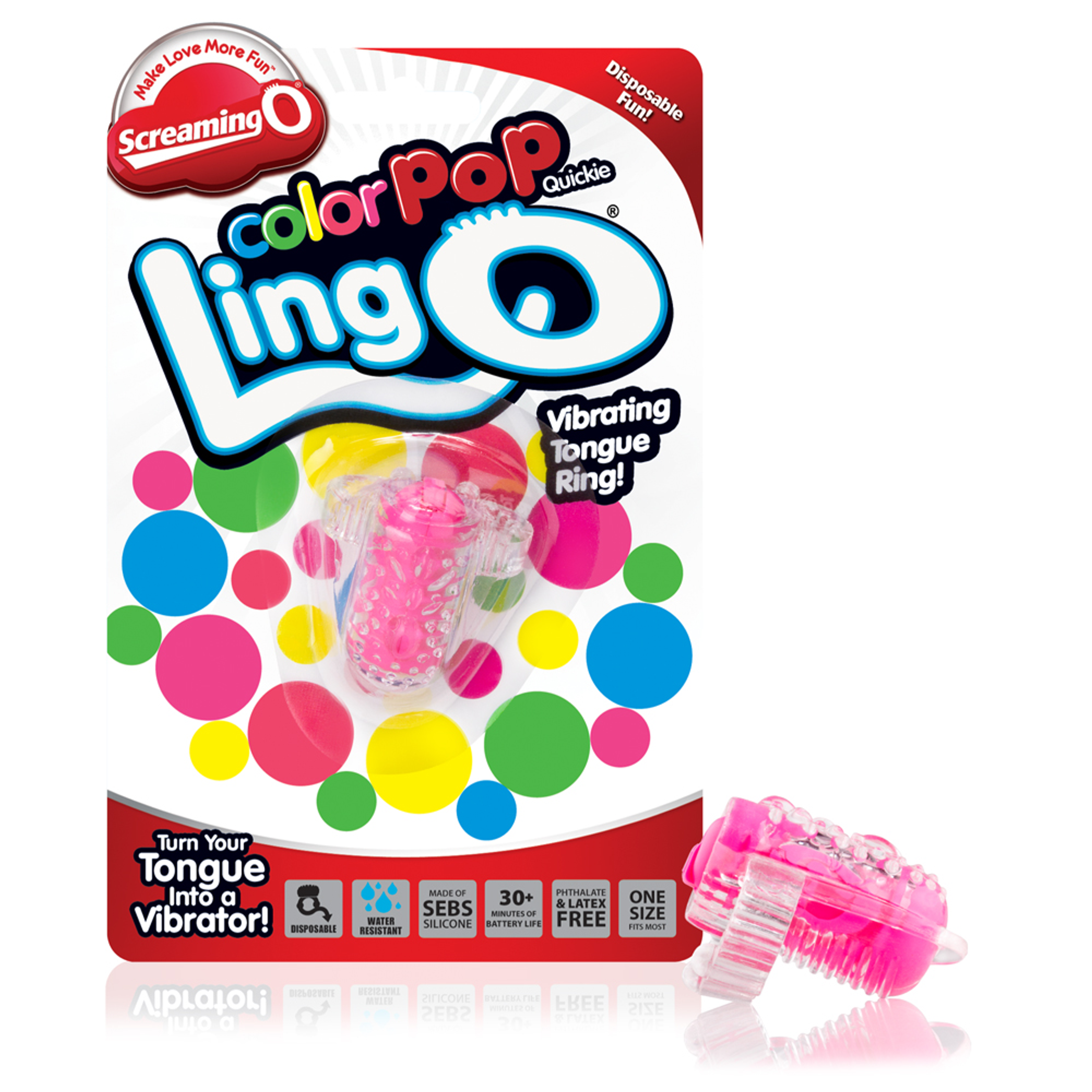 Color Pop Quickie Lingo Couples Vibrator - Pink