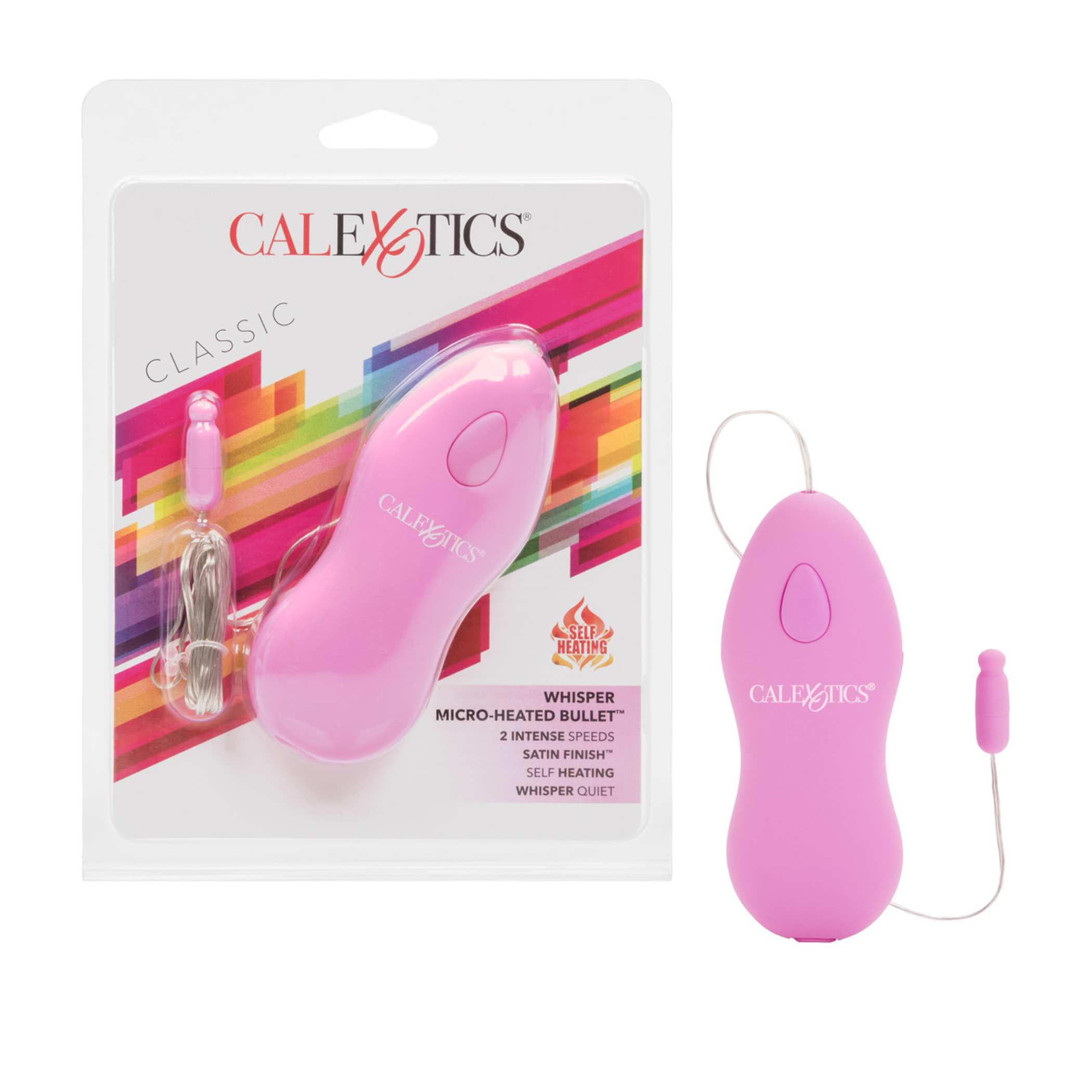 Whisper Micro Heated Pink Bullet Vibrator