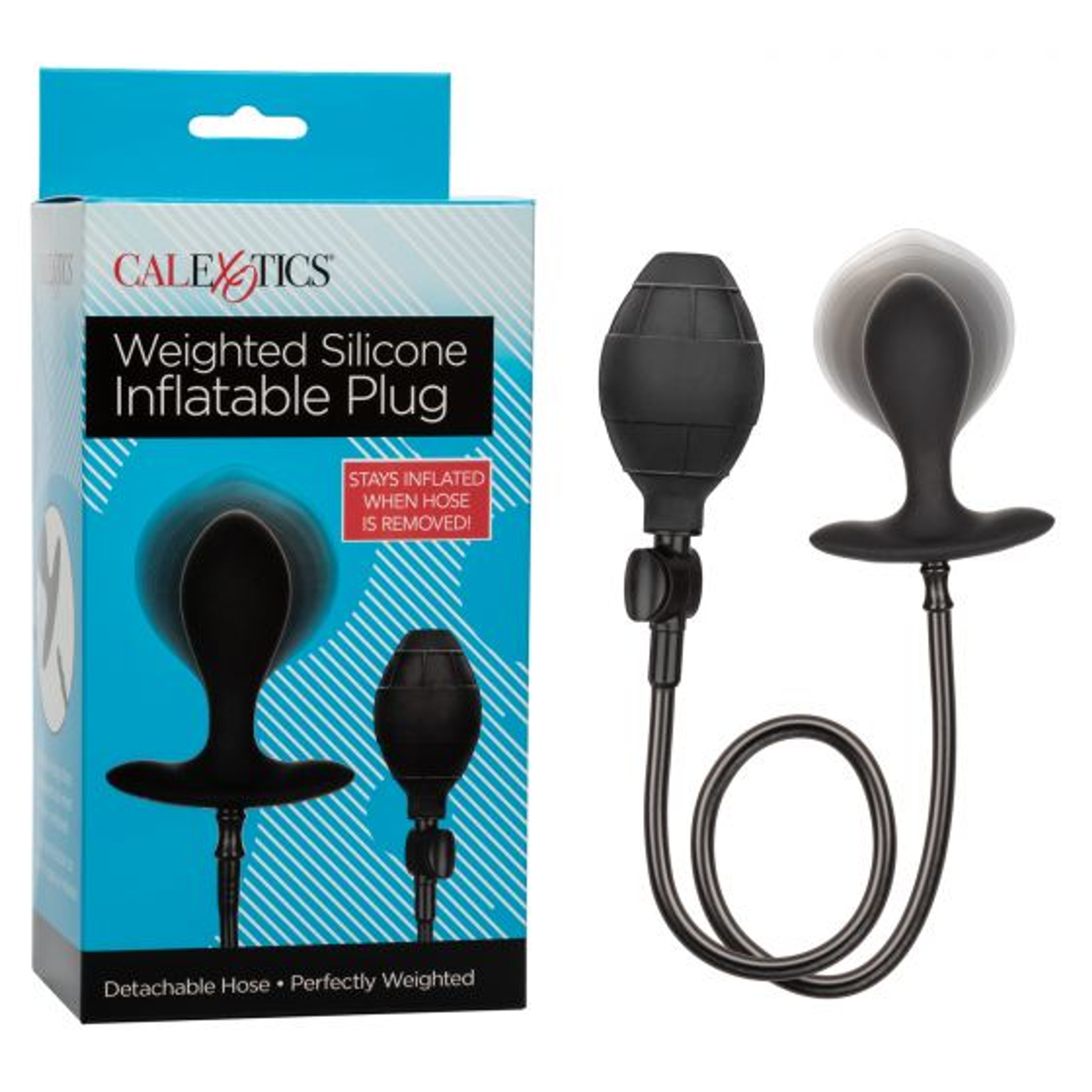 Weighted Silicone Inflatable Butt Plug | Adjustable Fill Plug