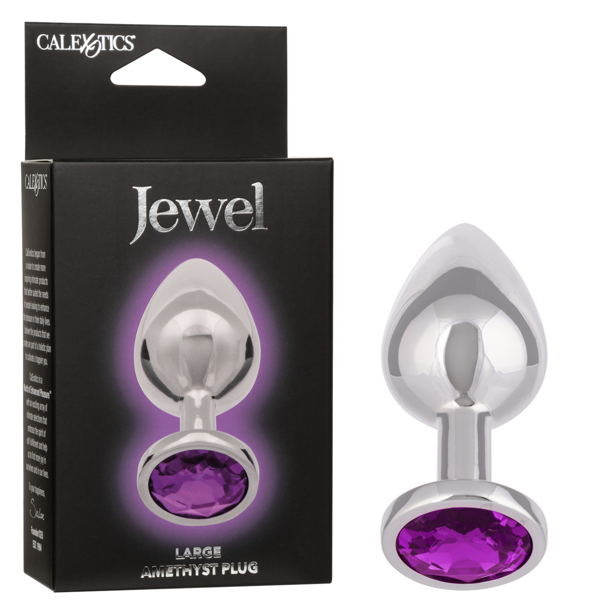 Jewel Large Amethyst Plug by California Exotic | Gem Butt Plug
