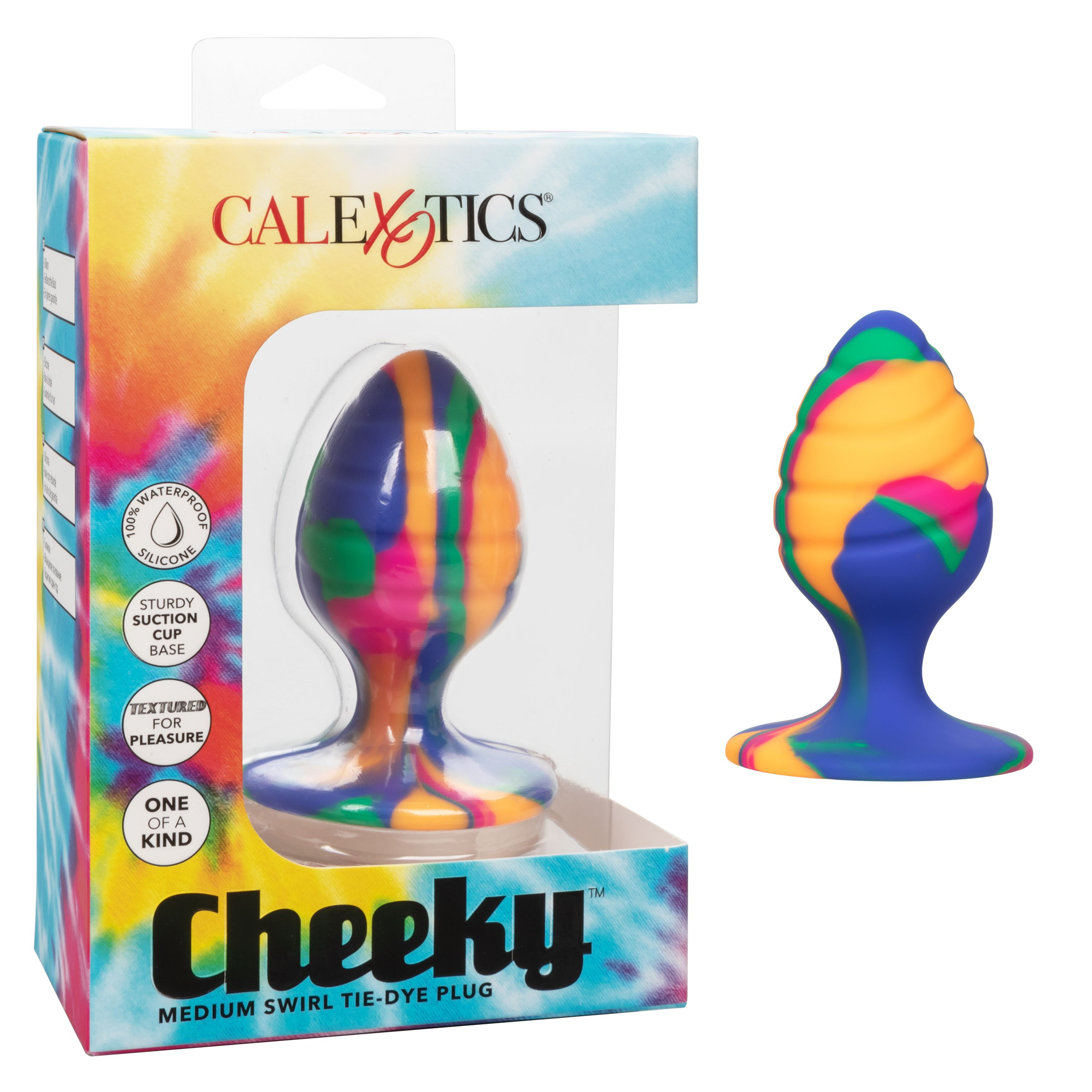 Cheeky Swirl Tie Dye Medium Butt Plug