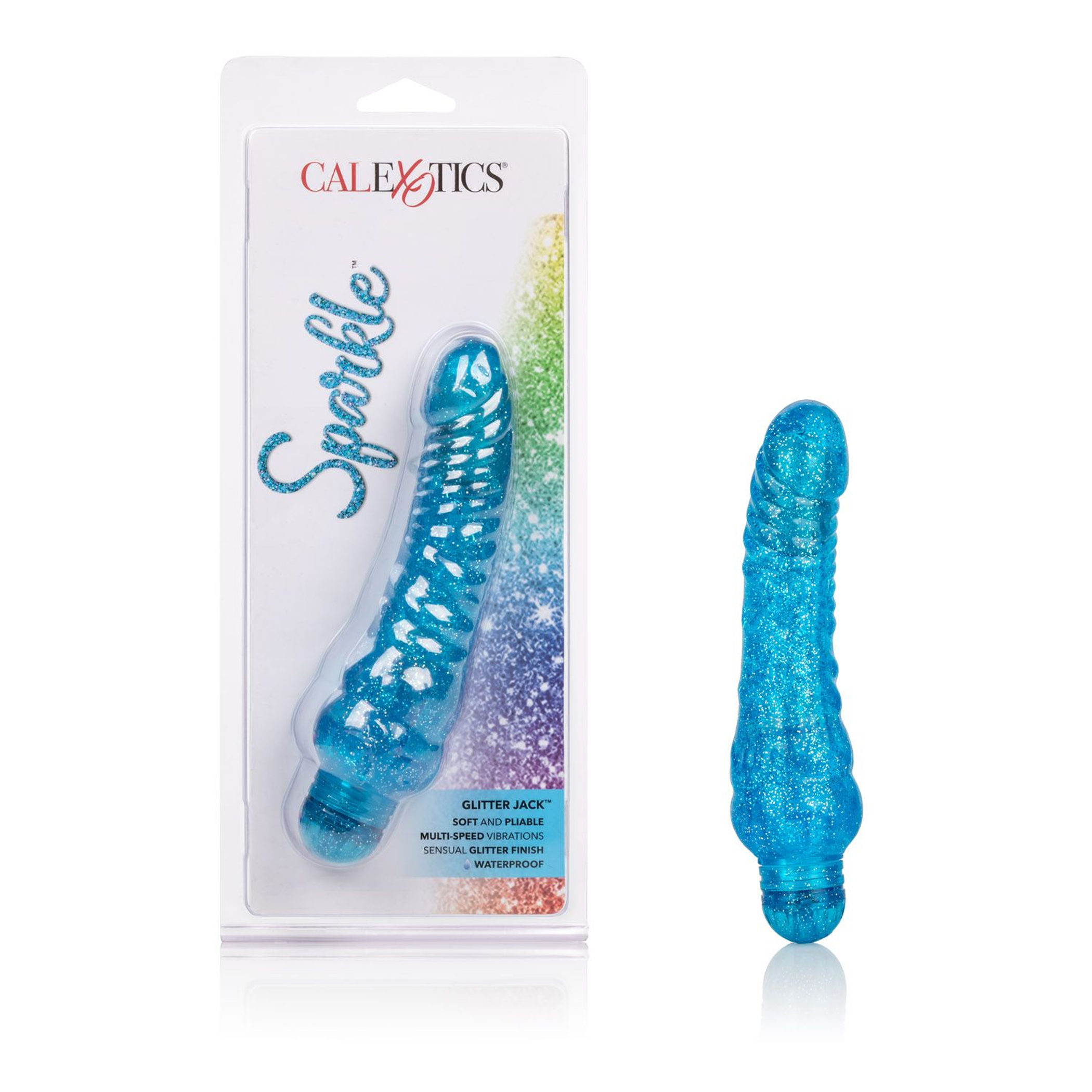 Sparkle Glitter Jack Blue | Realistic Glitter Dildo