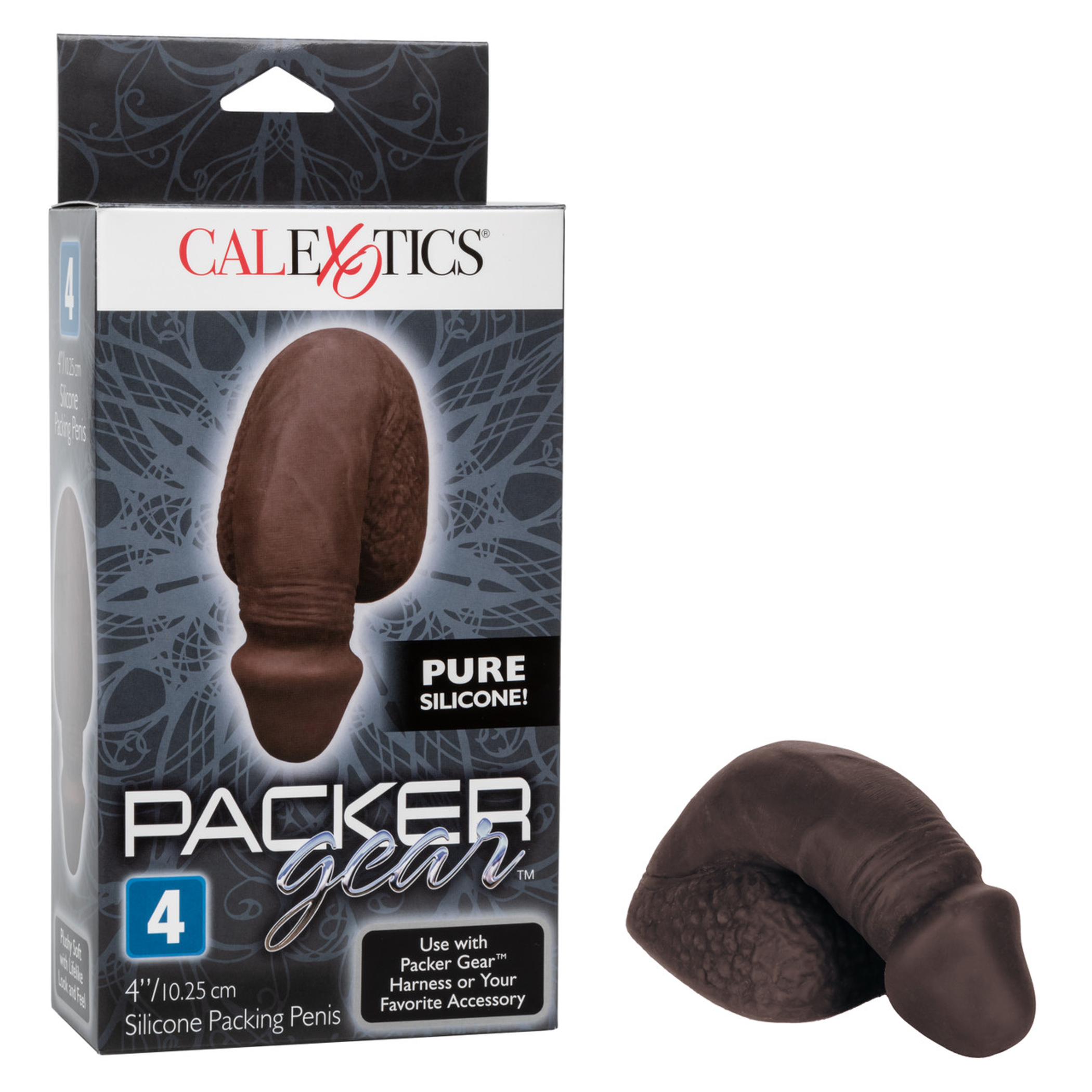 Packer Gear Black Packing Penis 4-Inch Silicone