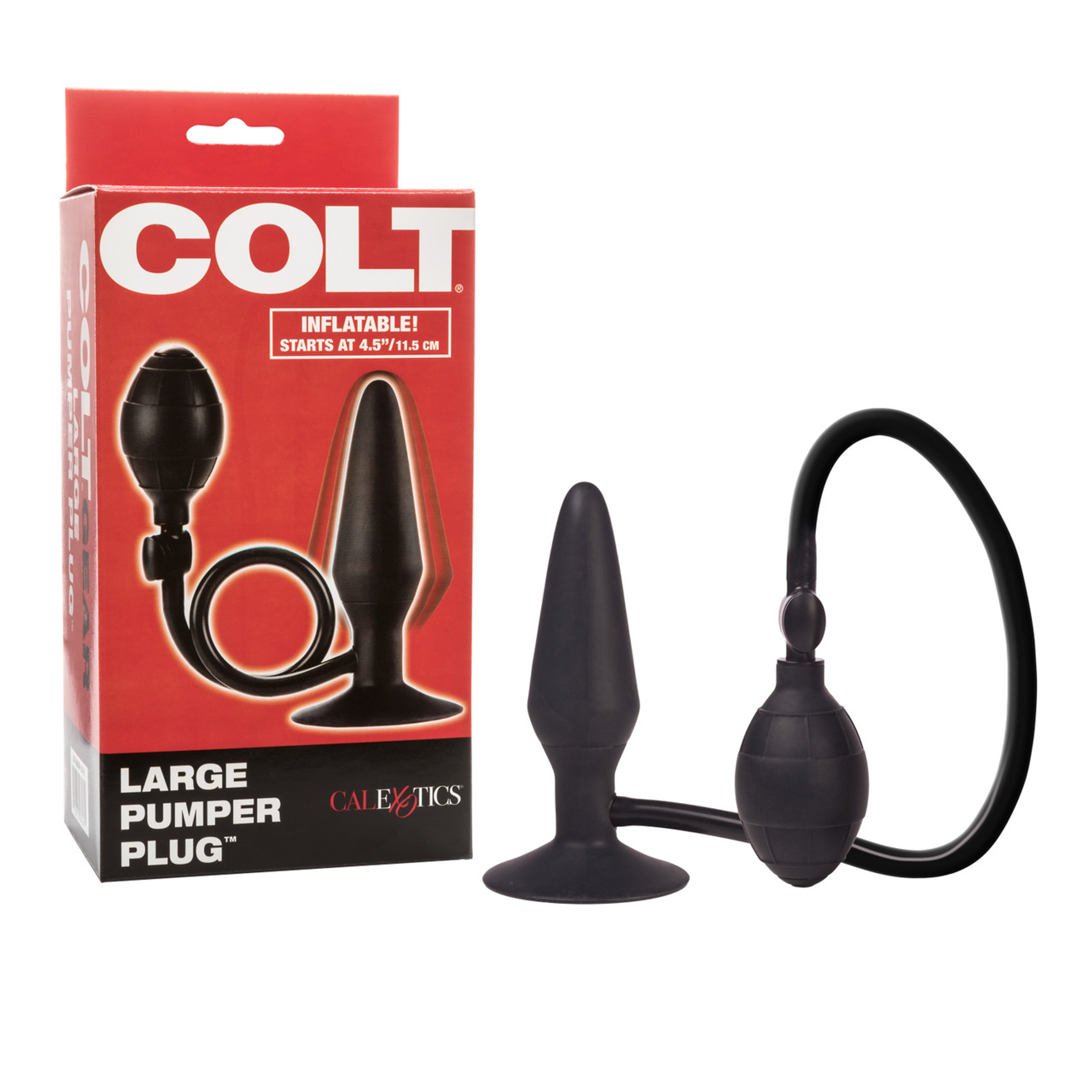 Colt Large Pumper Plug Black – Inflatable P-Spot Plug