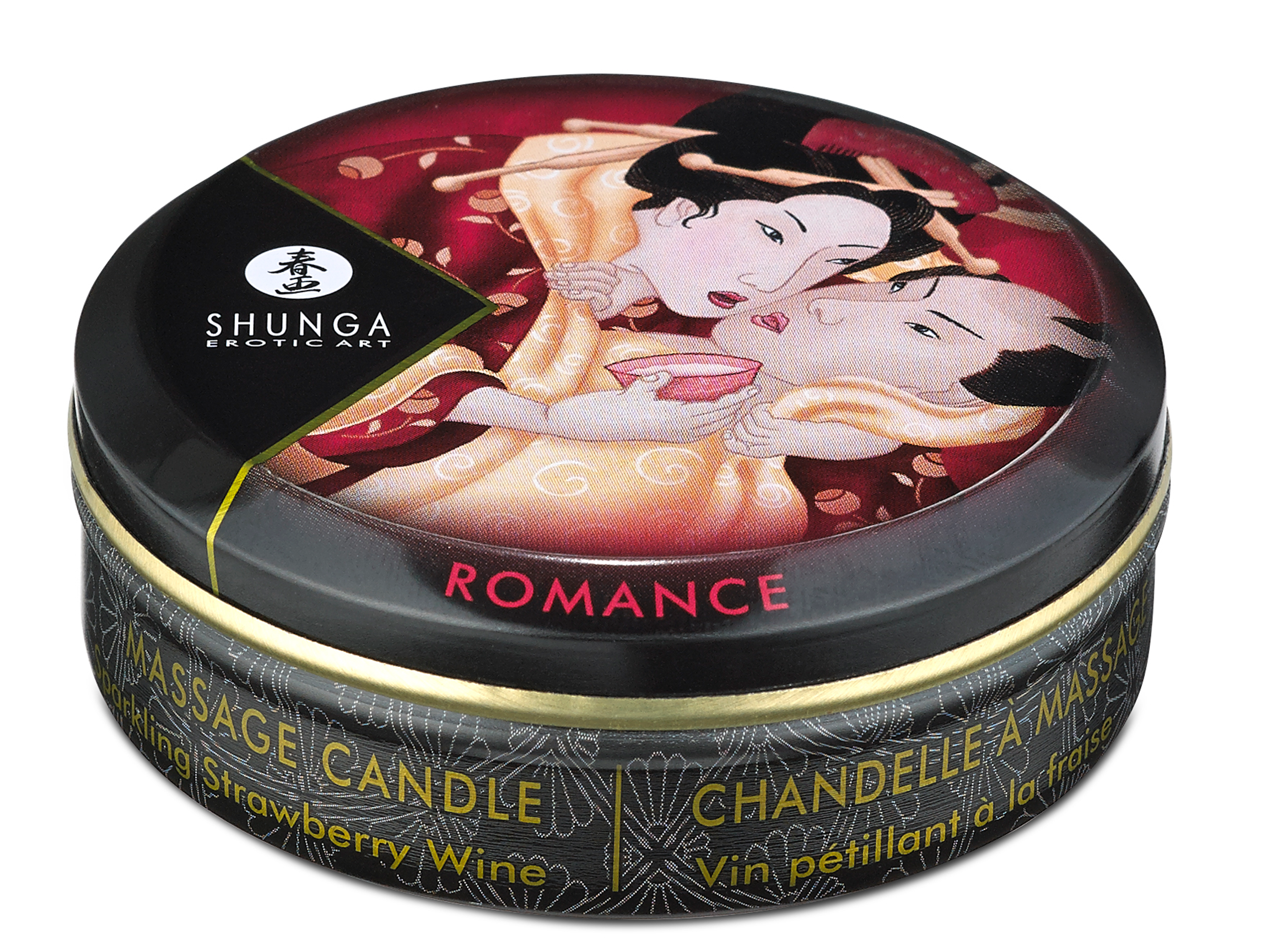 Shunga Romance Sparkling Strawberry Wine Massage Candle