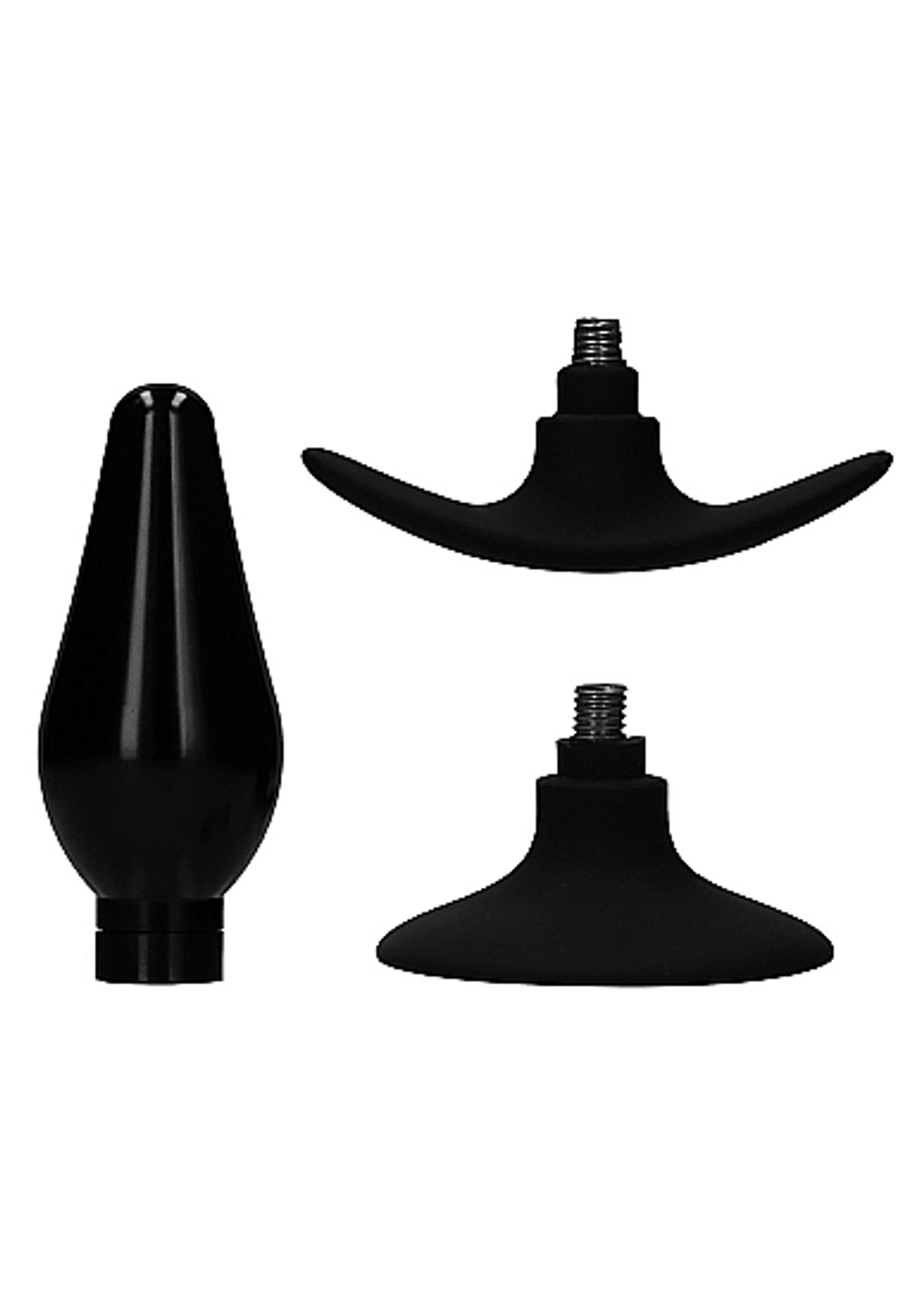 Interchangeable Medium Pointed Butt Plug Black