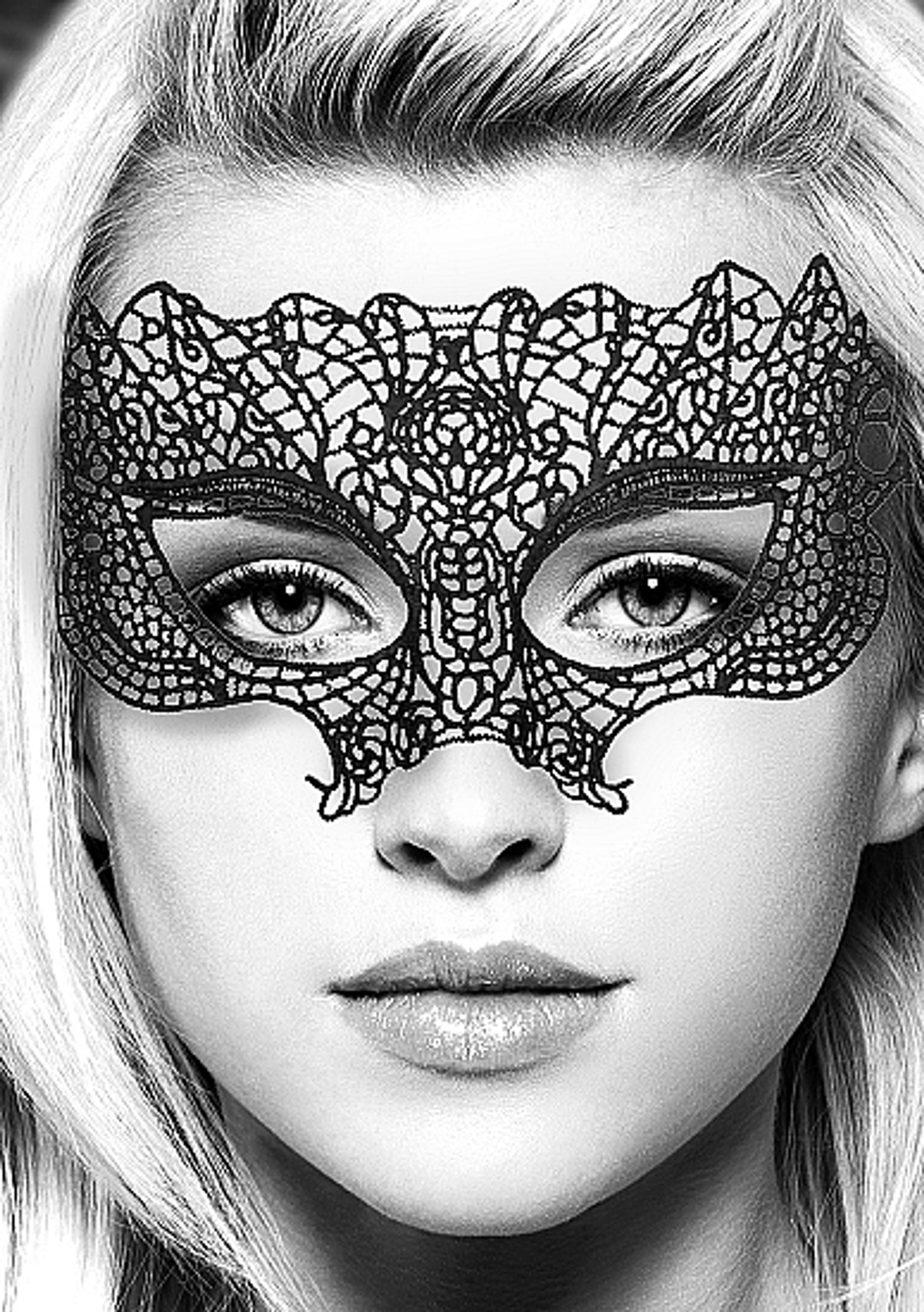 Black & White Lace Eye Mask | Princess Blindfold