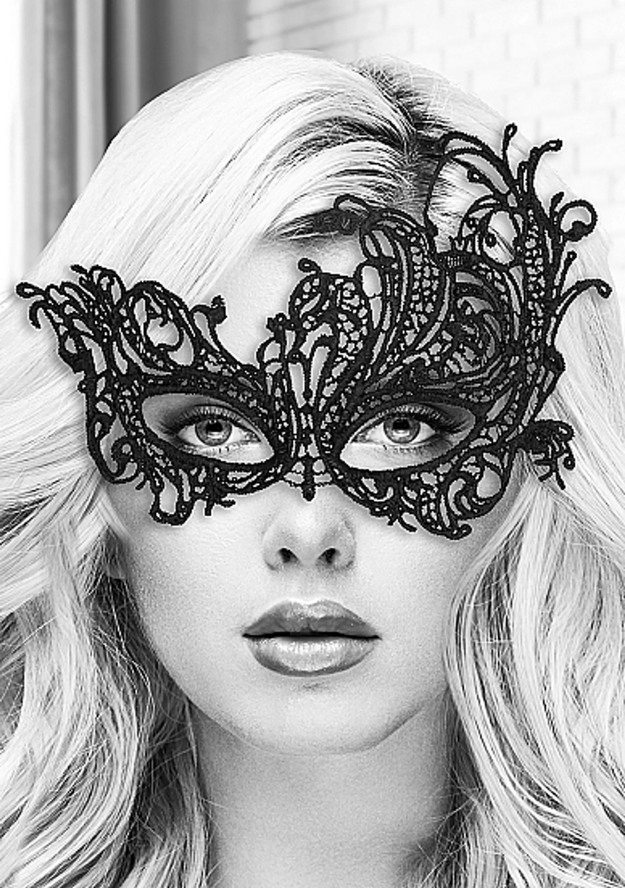 Black and White Lace Eye Mask