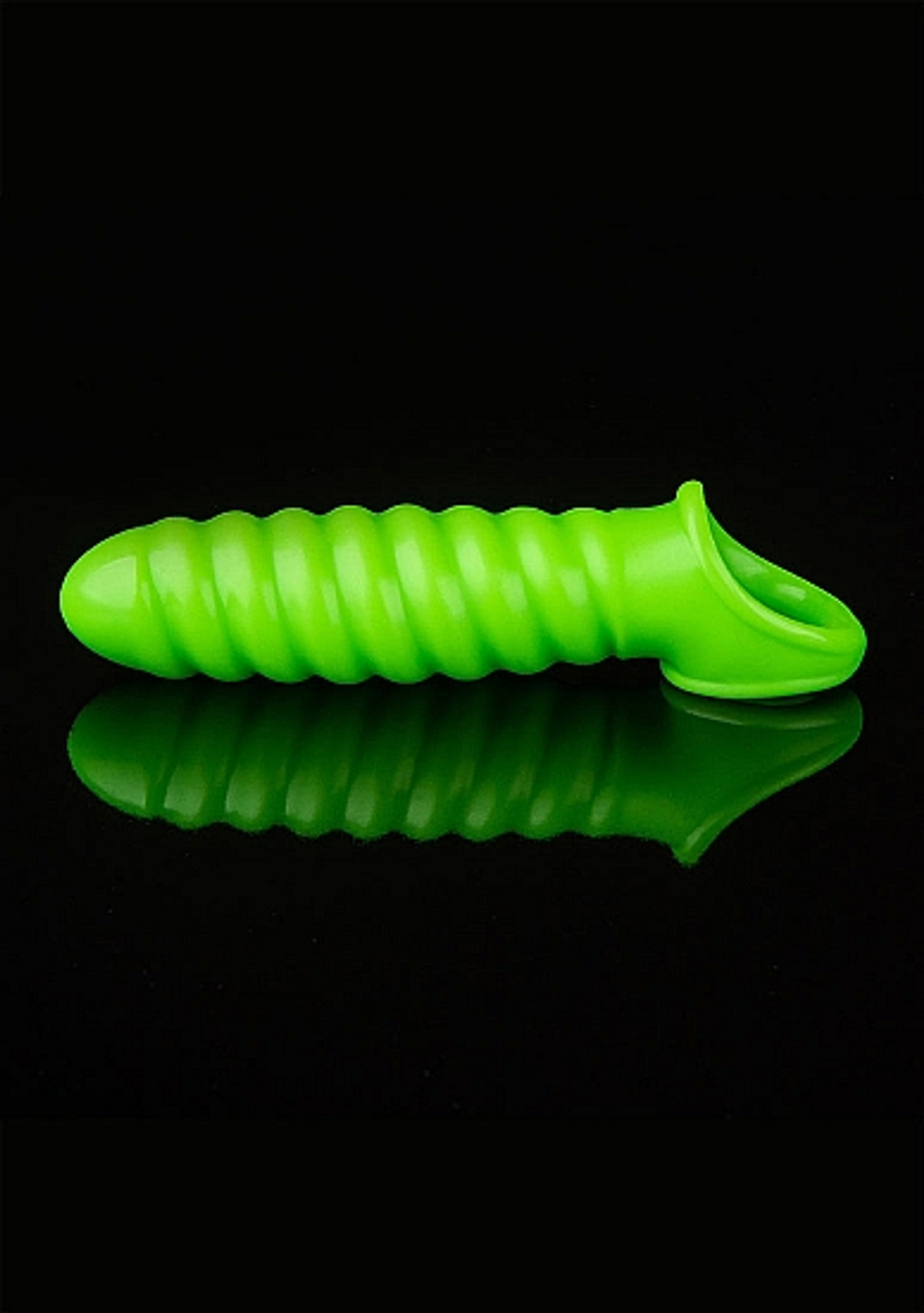 Glow Swirl Stretchable Penis Sheath – Stretchy Glow Extension Sleeve by Shots America