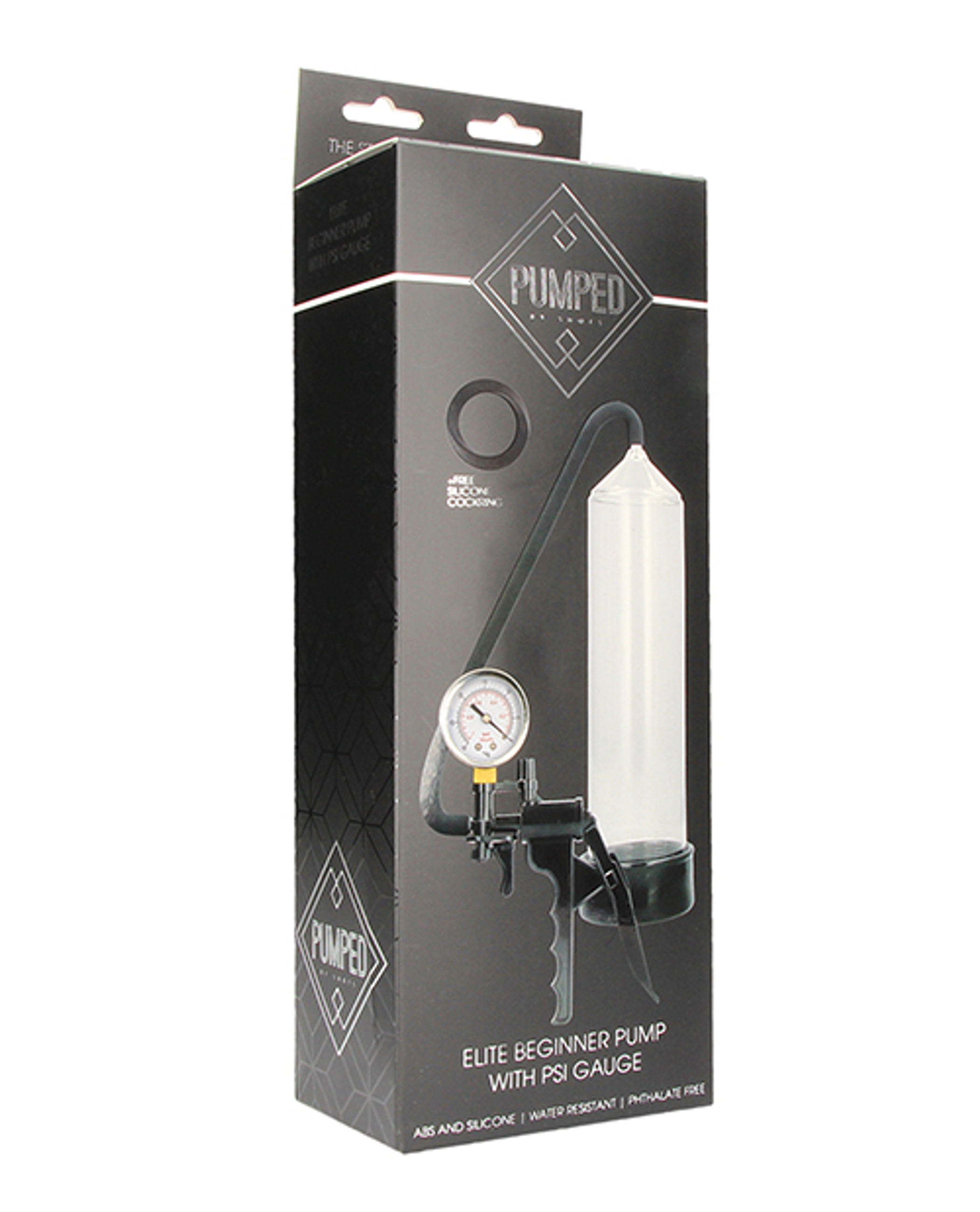 Pumped Elite Beginner Pump w/ PSI Gauge Transparent