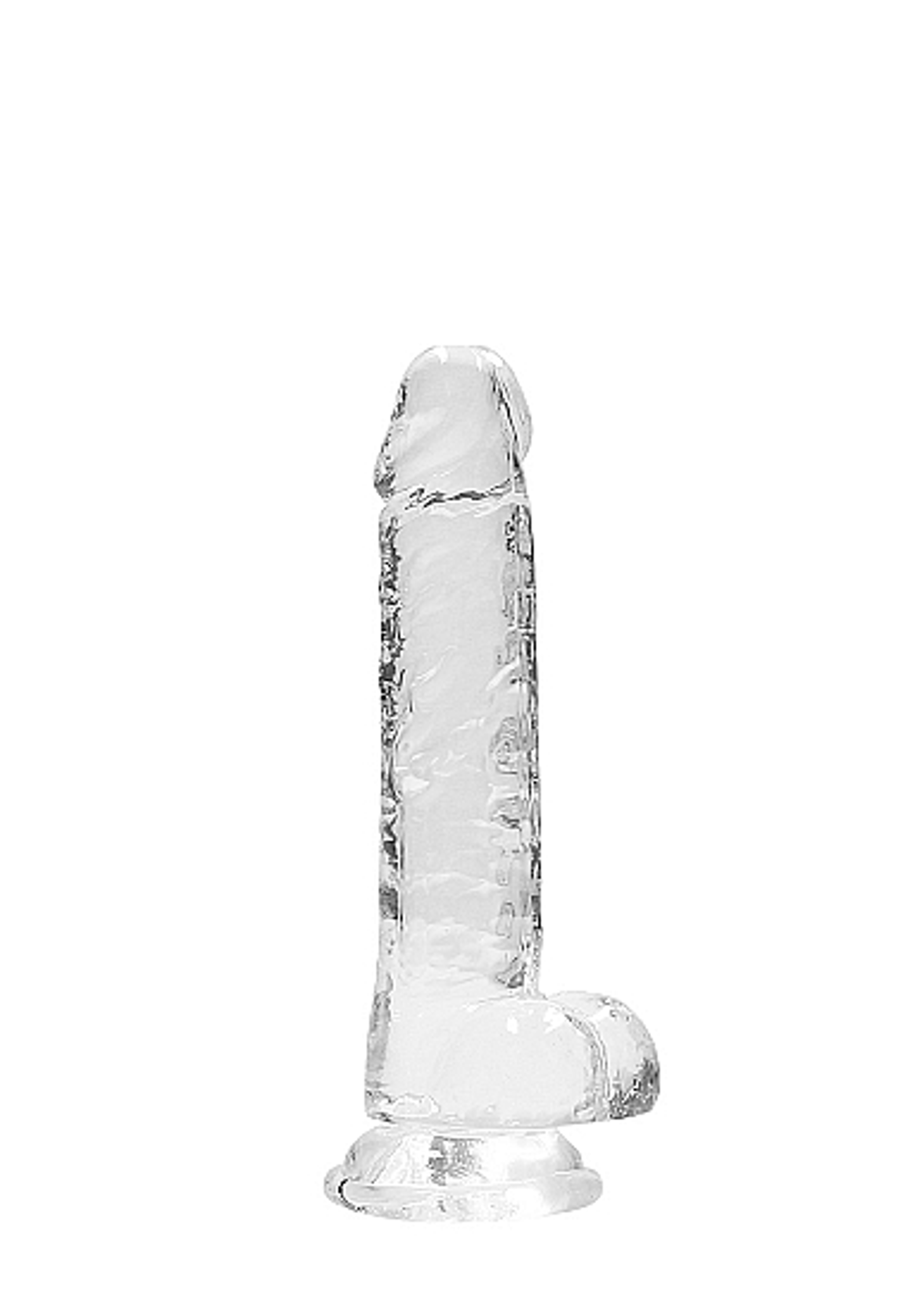 Realrock 7-Inch Crystal Clear Dildo with Balls