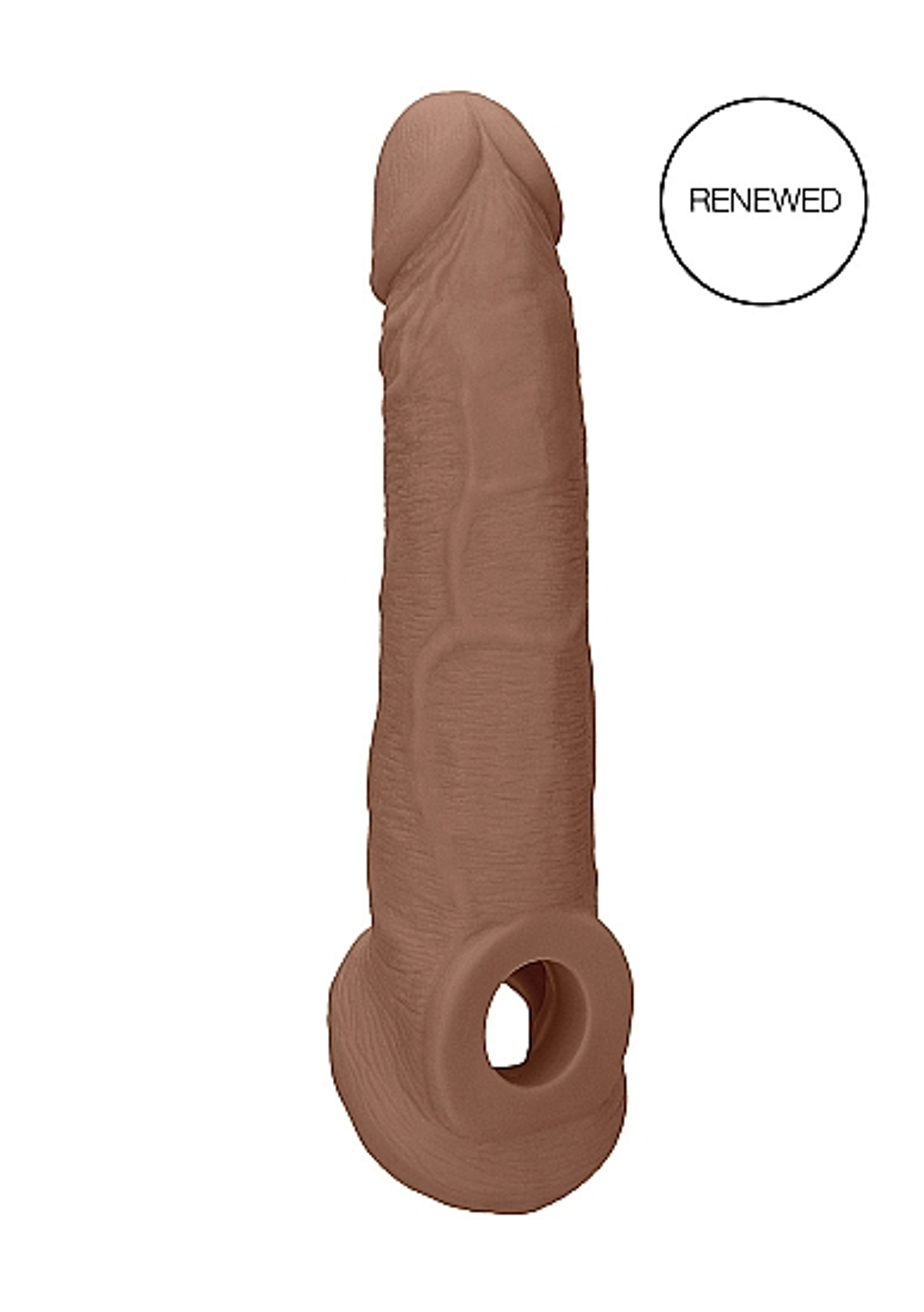 RealRock Penis Sleeve 9in Tan – Lifelike Extender Sleeve
