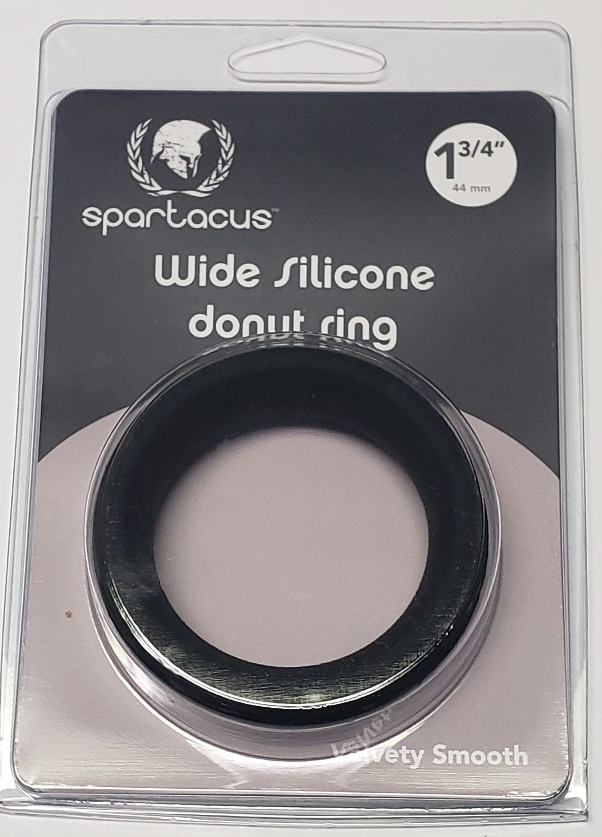 Wide Silicone Donut Ring Black 1.75"