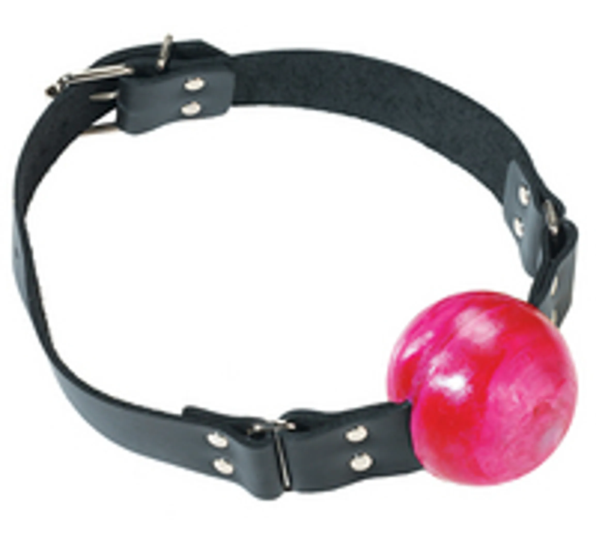 2-Inch Red Ball Gag with Buckle