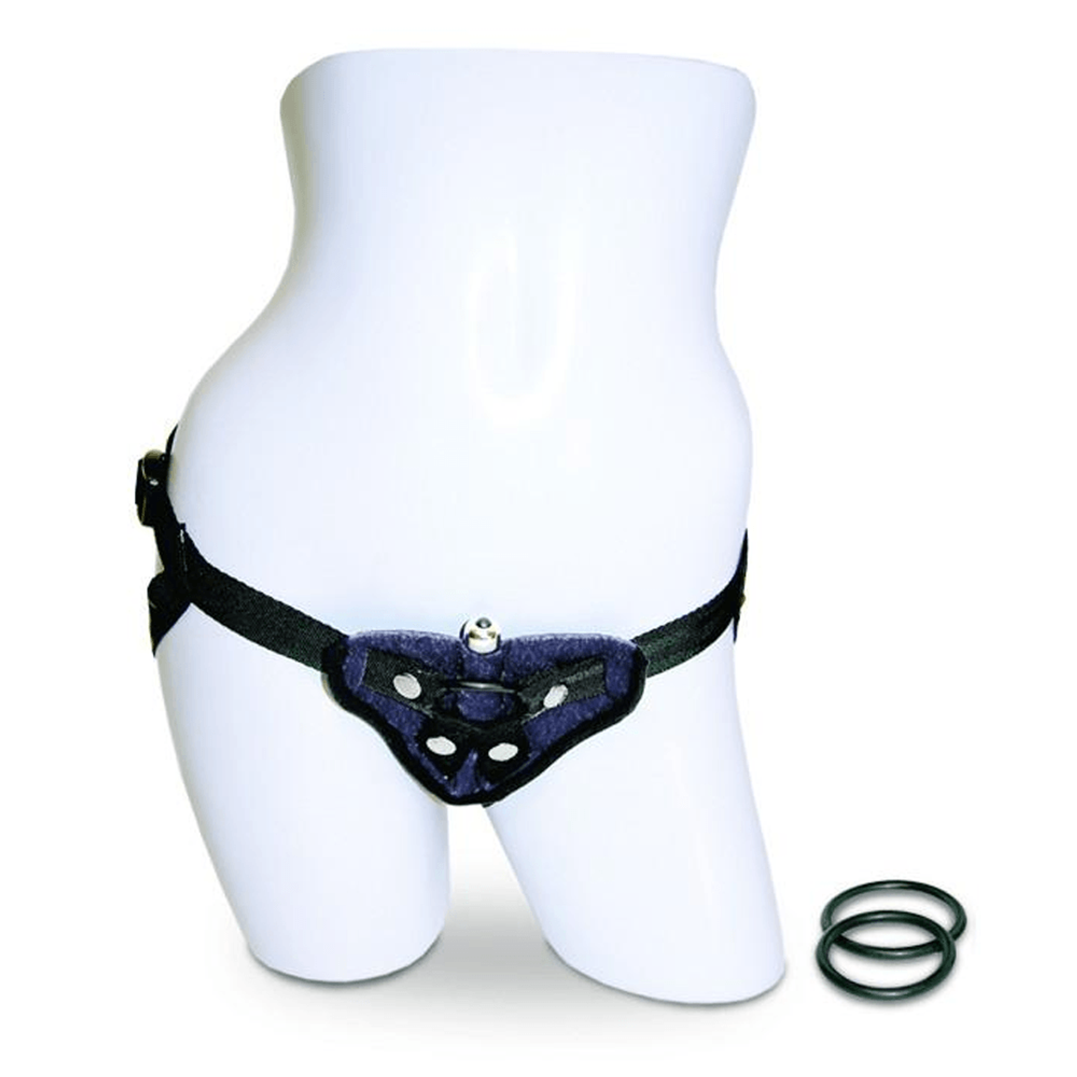 Black Harness With Mini Vibe | Strap-On Plus Bullet