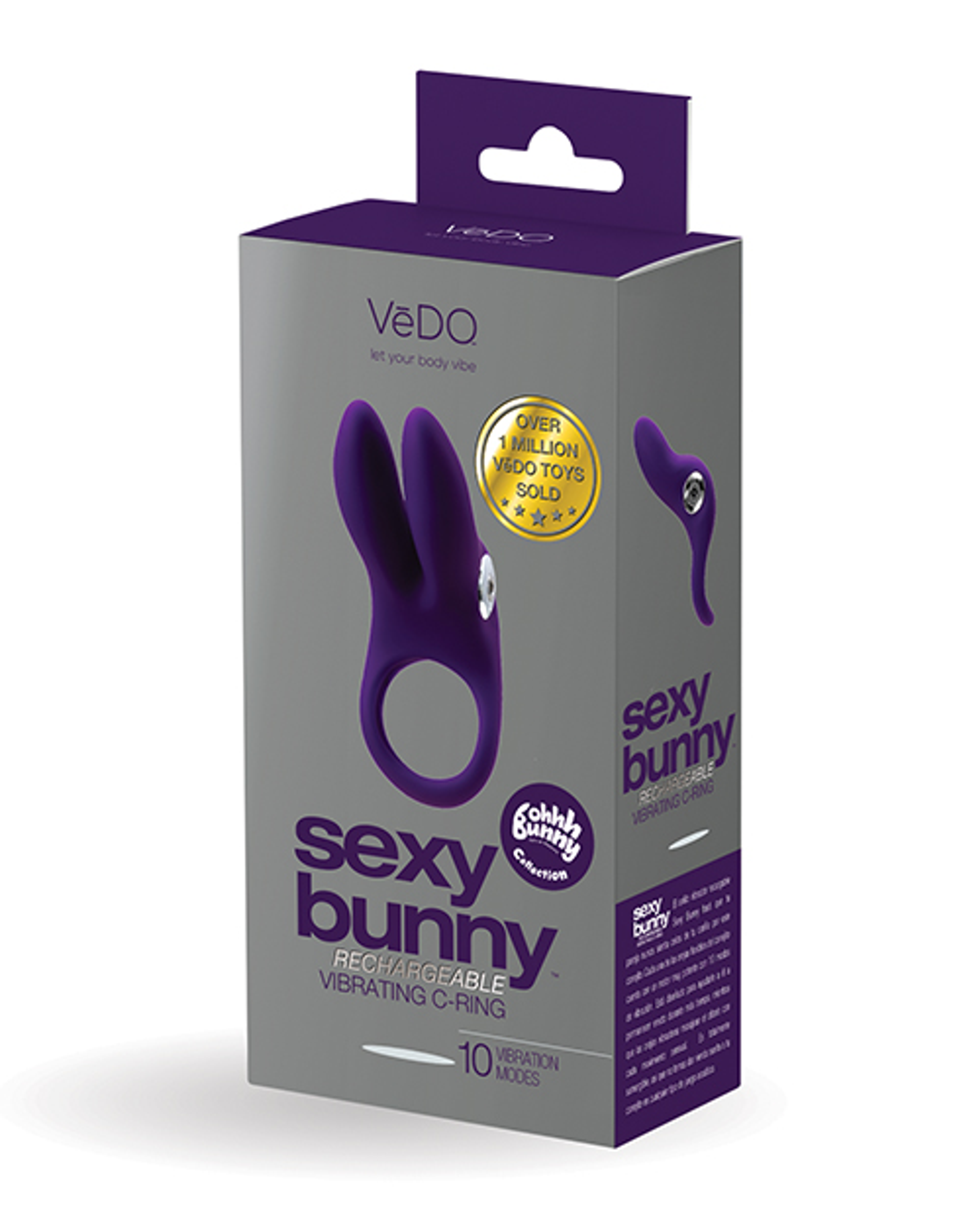 VEDO SEXY BUNNY RECHARGEABLE RING DEEP PURPLE