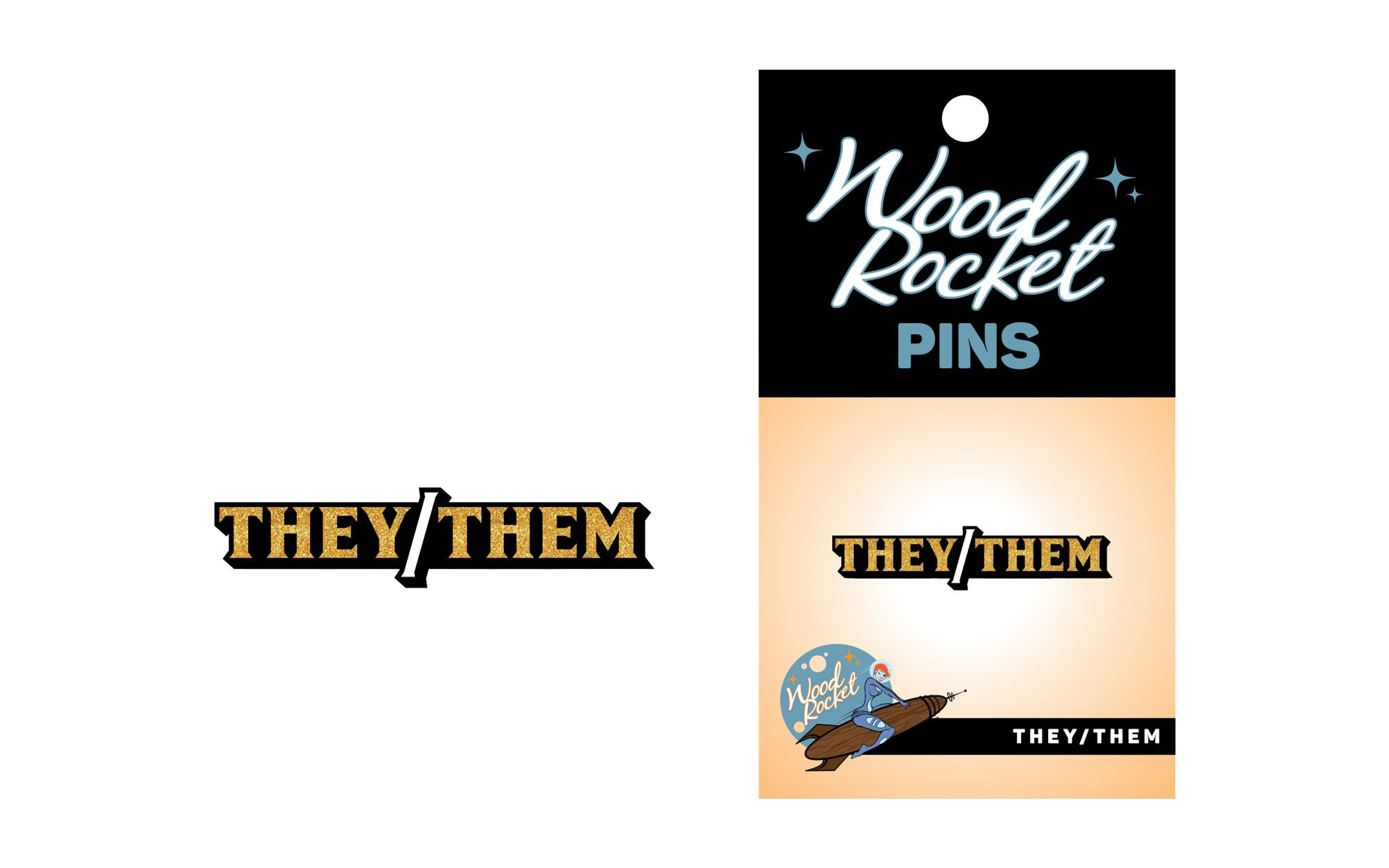 They/Them Pronoun Pin – Wear-Your-Identity Enamel Pin