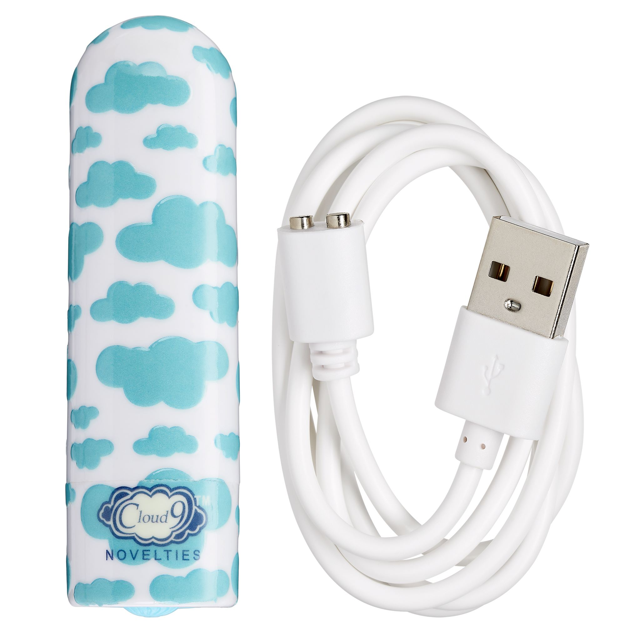 Stubby Vibe White/Blue Cloud | Compact Bullet Vibrator