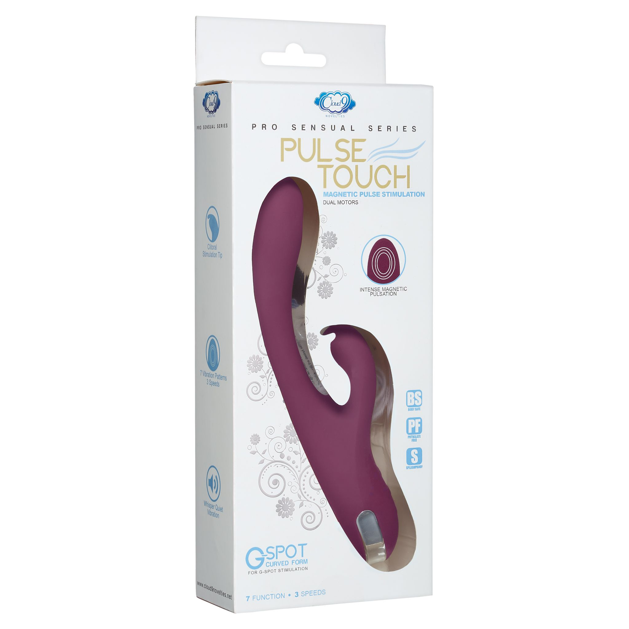 Cloud 9 Pulse Touch Rabbit G-Spot Vibrator in Plum