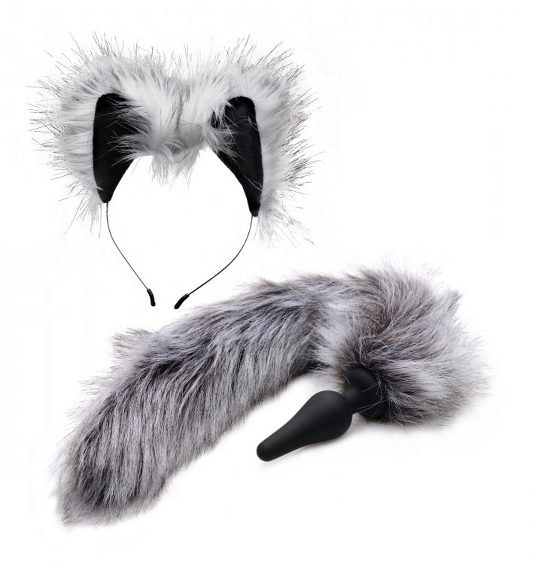 Tailz Grey Wolf Tail & Ears | Anal Play Costume Set