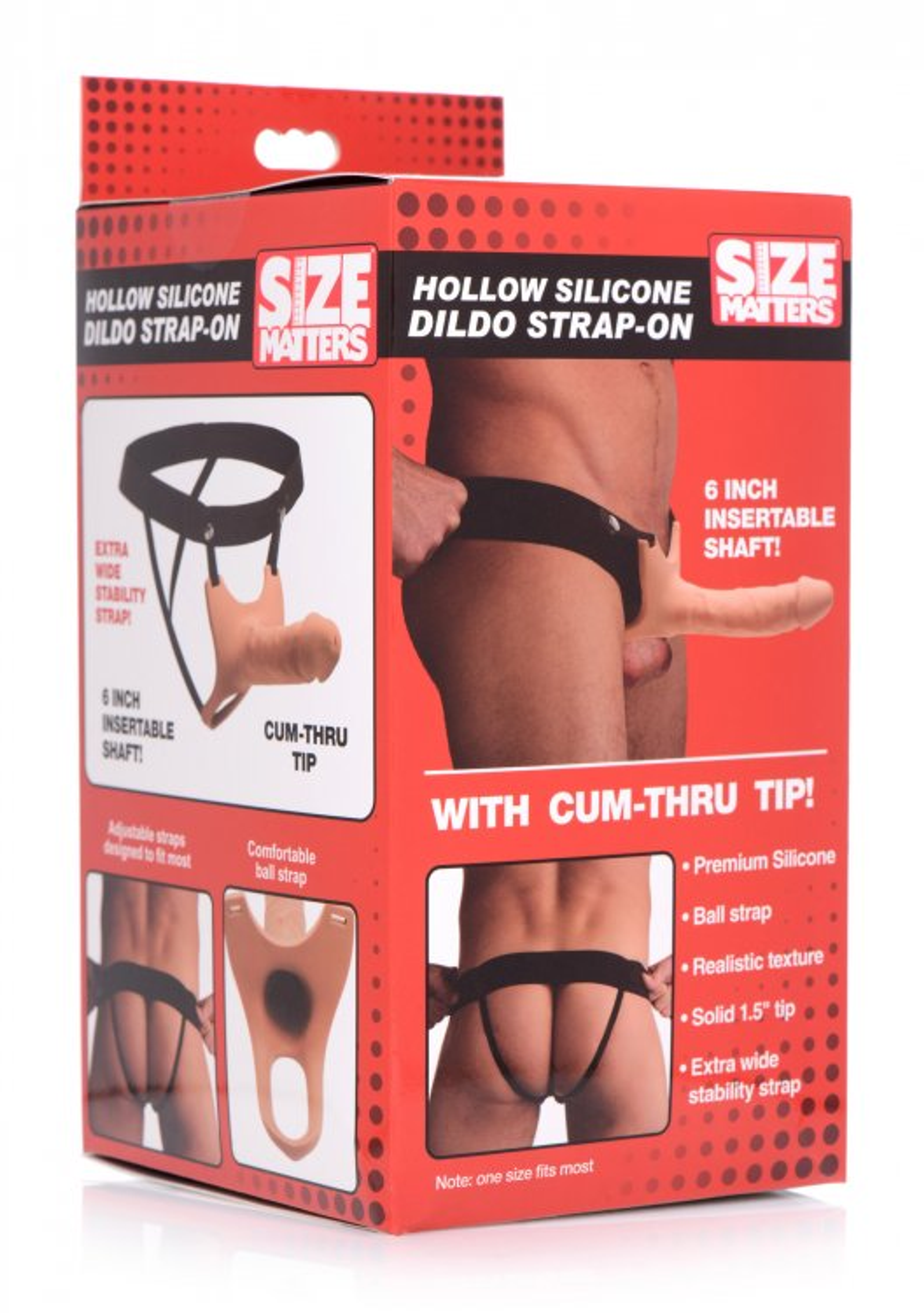 Size Matters Silicone Strap-On Dildo | Flesh