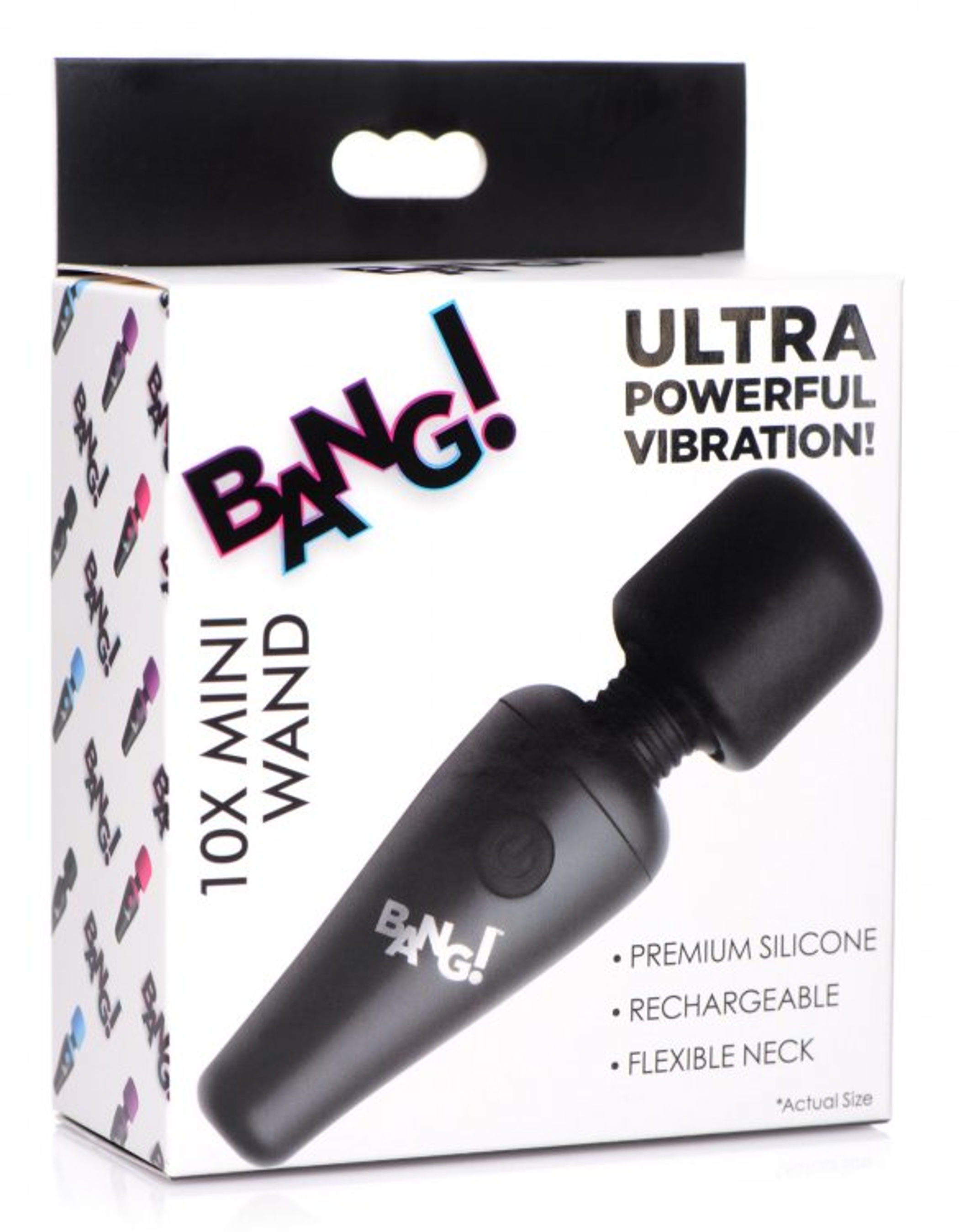 Bang! 10X Vibrating Mini Wand in Black