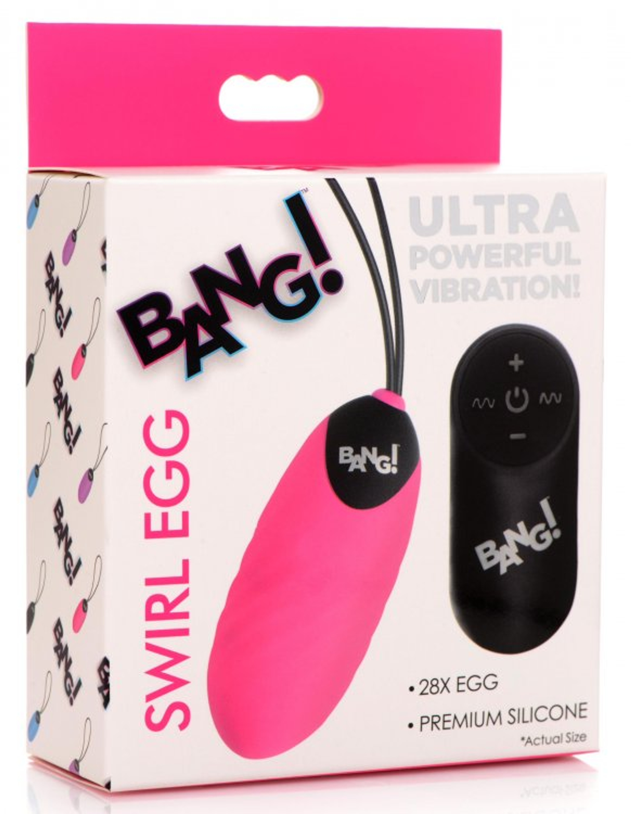 Bang! Swirl Pink Silicone Vibrating Egg