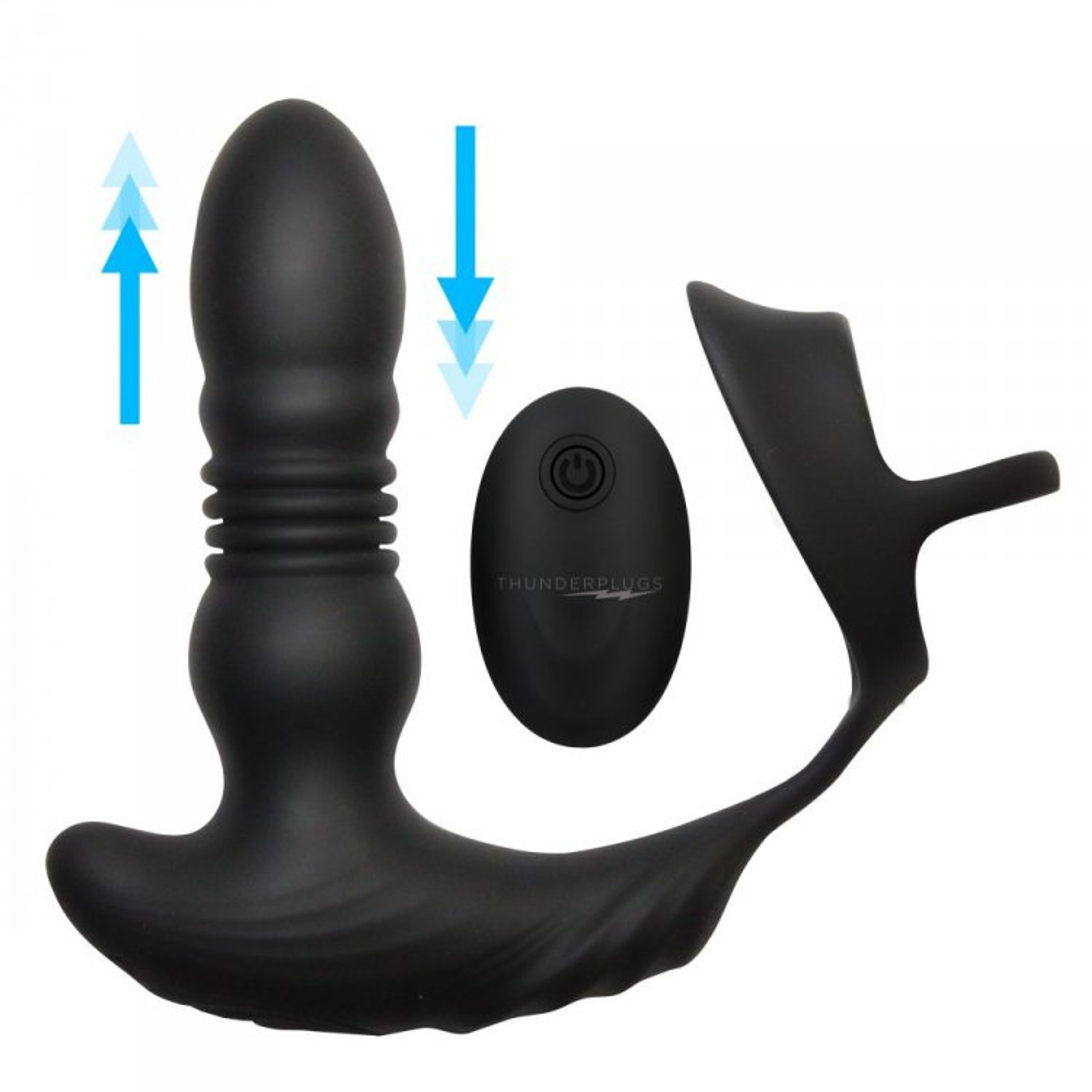 Thunderplugs 10X Thrusting Plug with Cock and Ball Ring