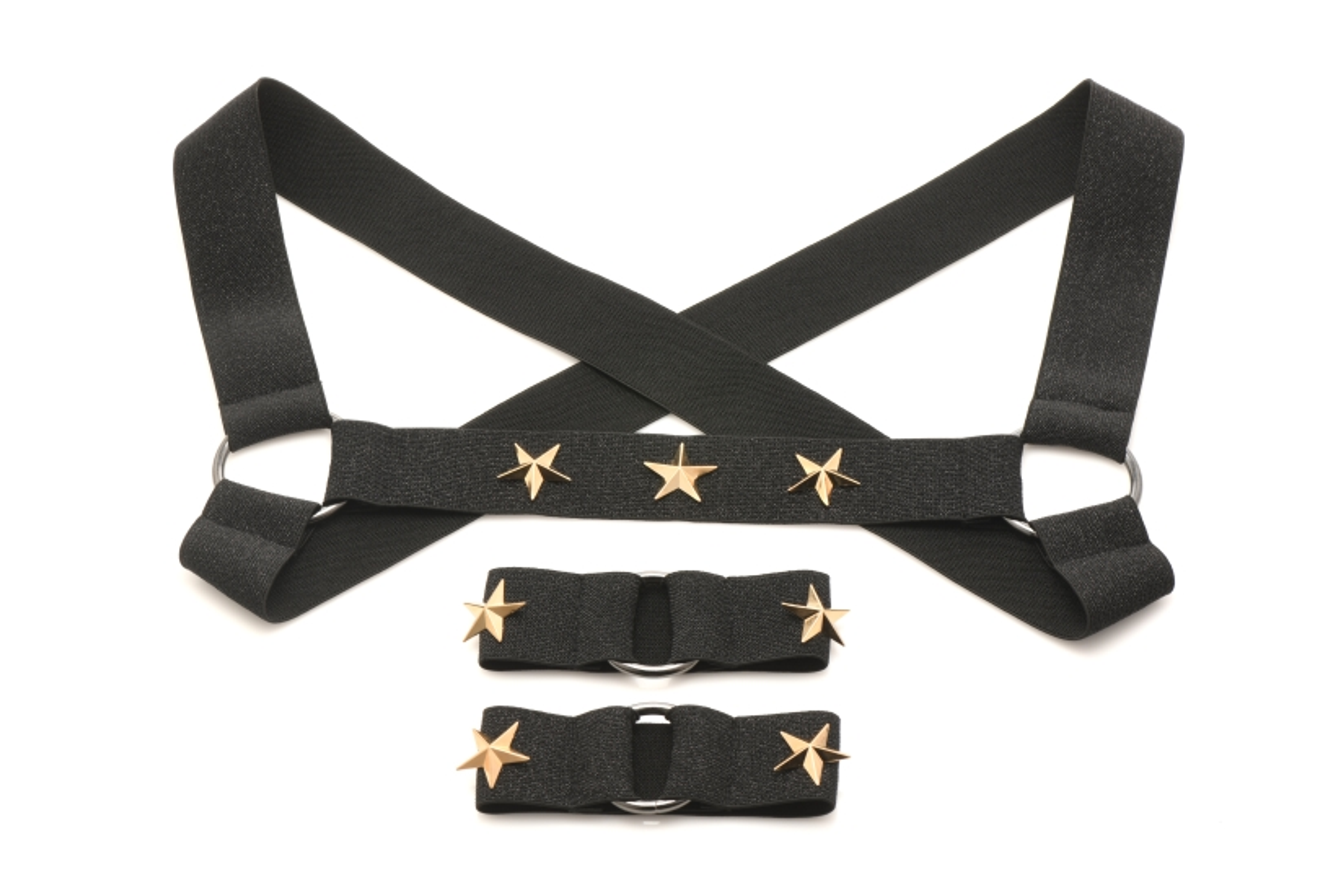 MASTER SERIES ELASTIC CHEST HARNESS W/ ARM BANDS S/M
