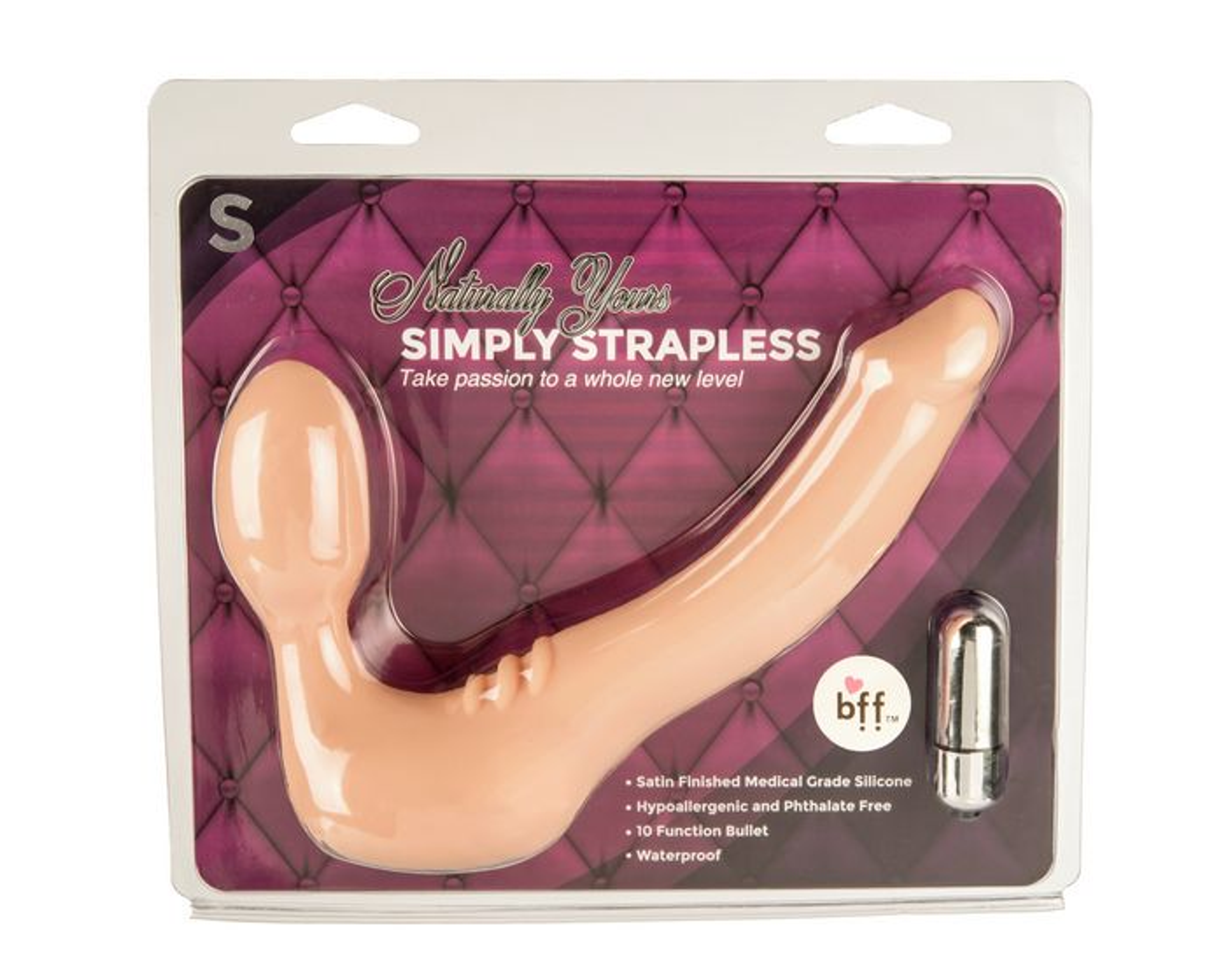 Simply Strapless Small Vanilla Dildo | No-Harness Design