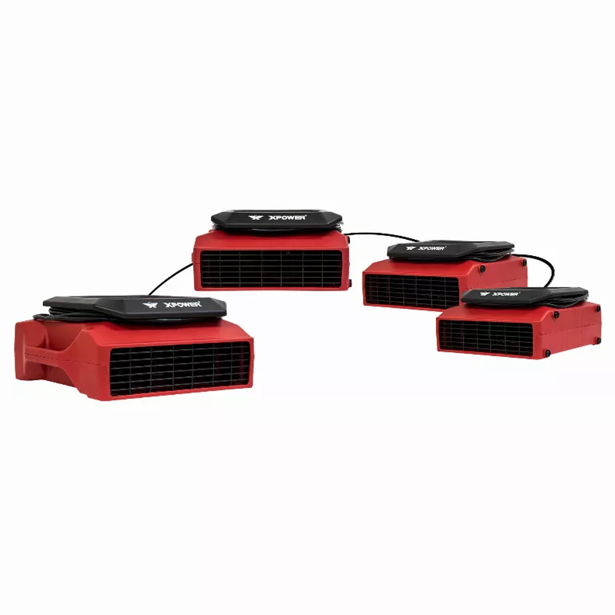 Air Mover High Volume Drying 1/3 HP 1050 CFM Three Speed Compact Lightweight Polypropylene 6 Units Stackable