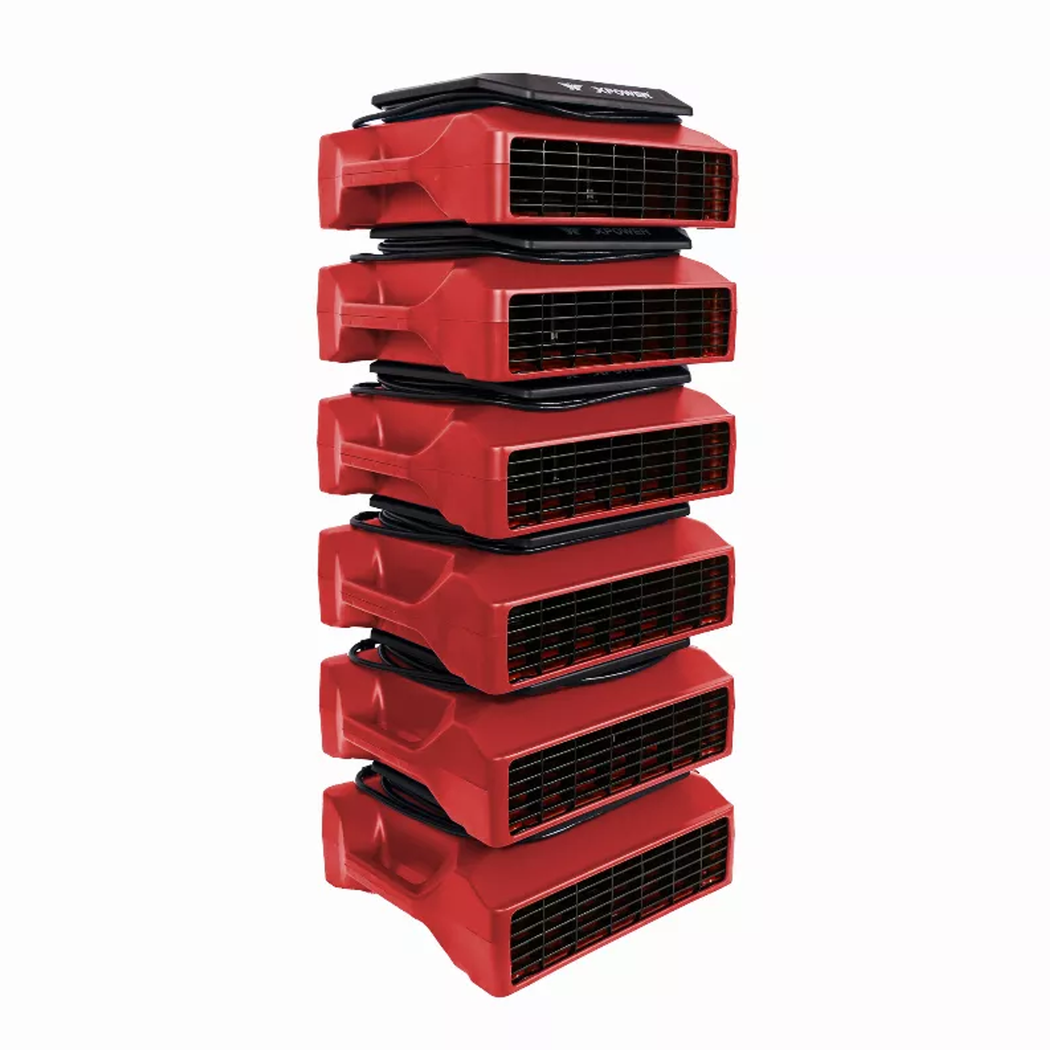 Air Mover High Volume Drying 1/3 HP 1050 CFM Three Speed Compact Lightweight Polypropylene 6 Units Stackable